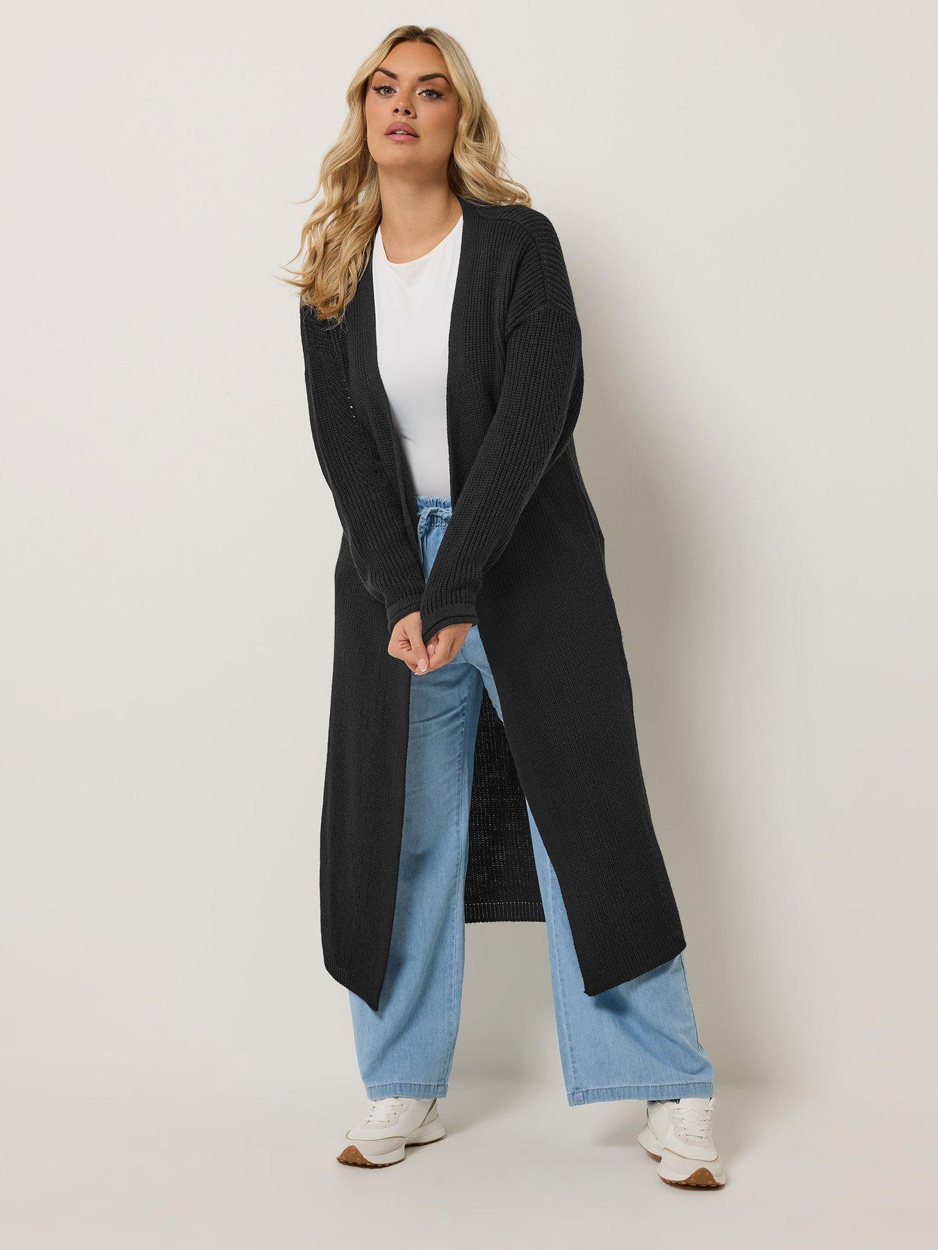  image of yours-curve-maxi-cardigan-black