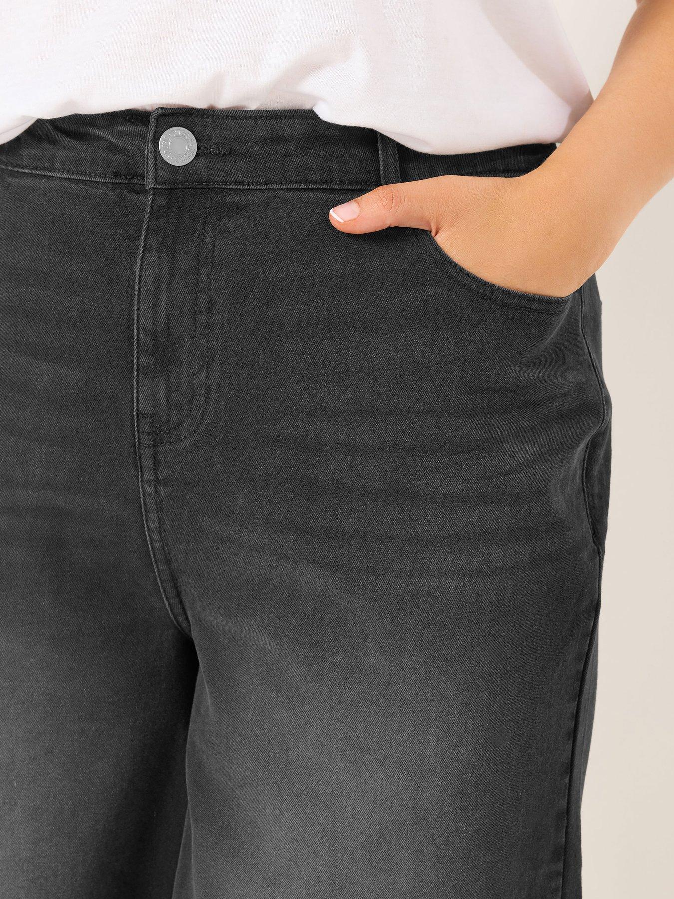  image of yours-curve-denim-shorts-black