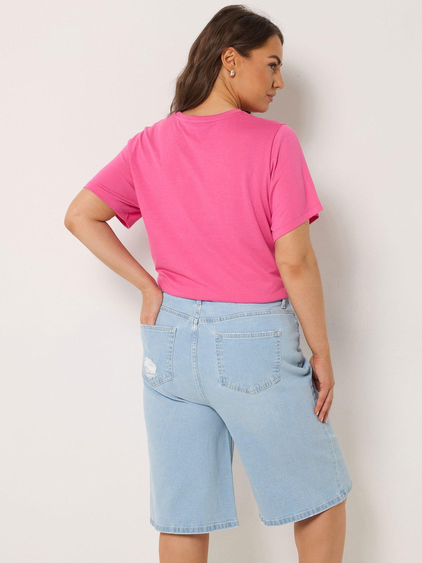 Image 2 of 5 of Yours Curve Denim Jort - Blue