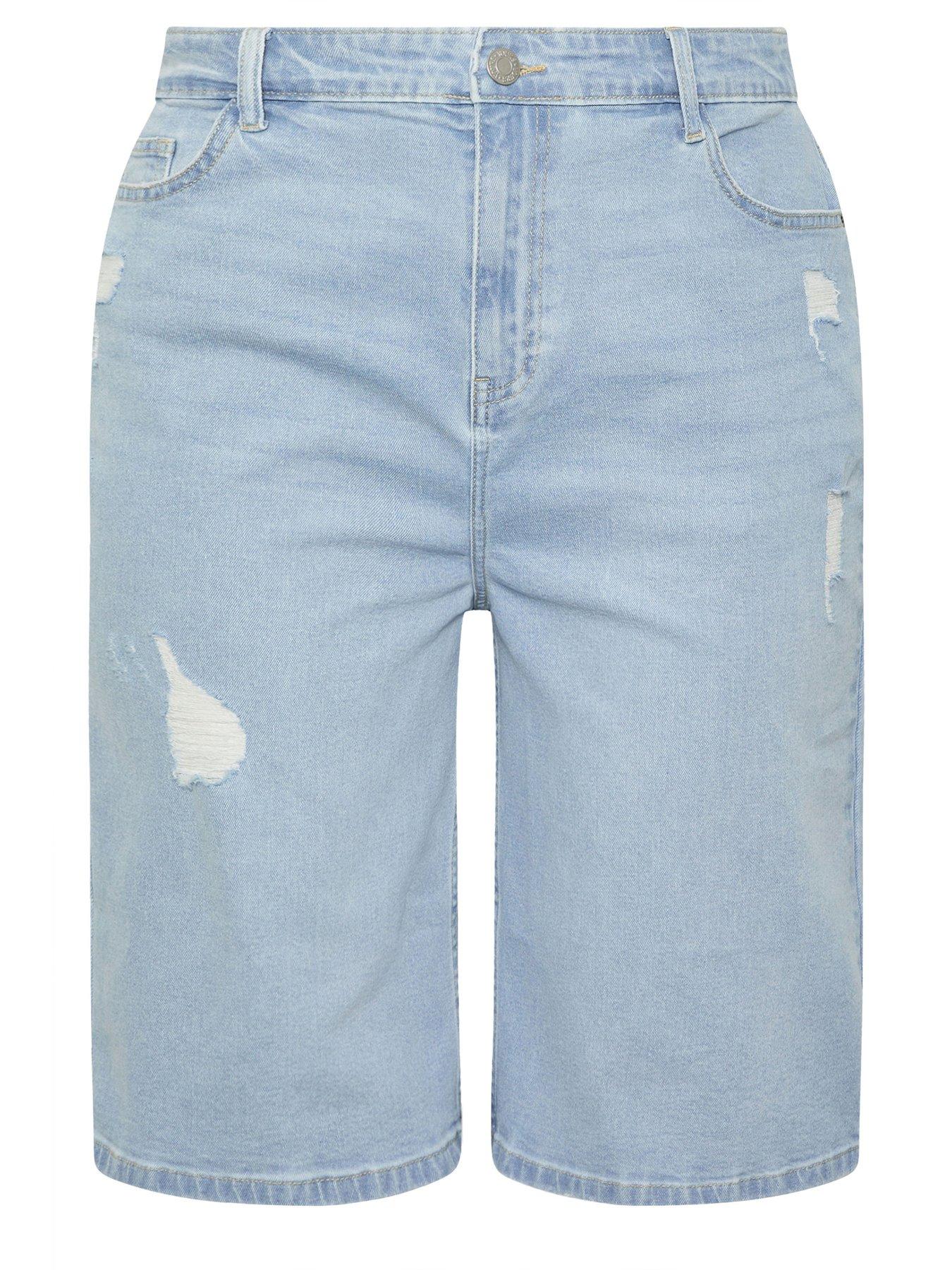Image 5 of 5 of Yours Curve Denim Jort - Blue