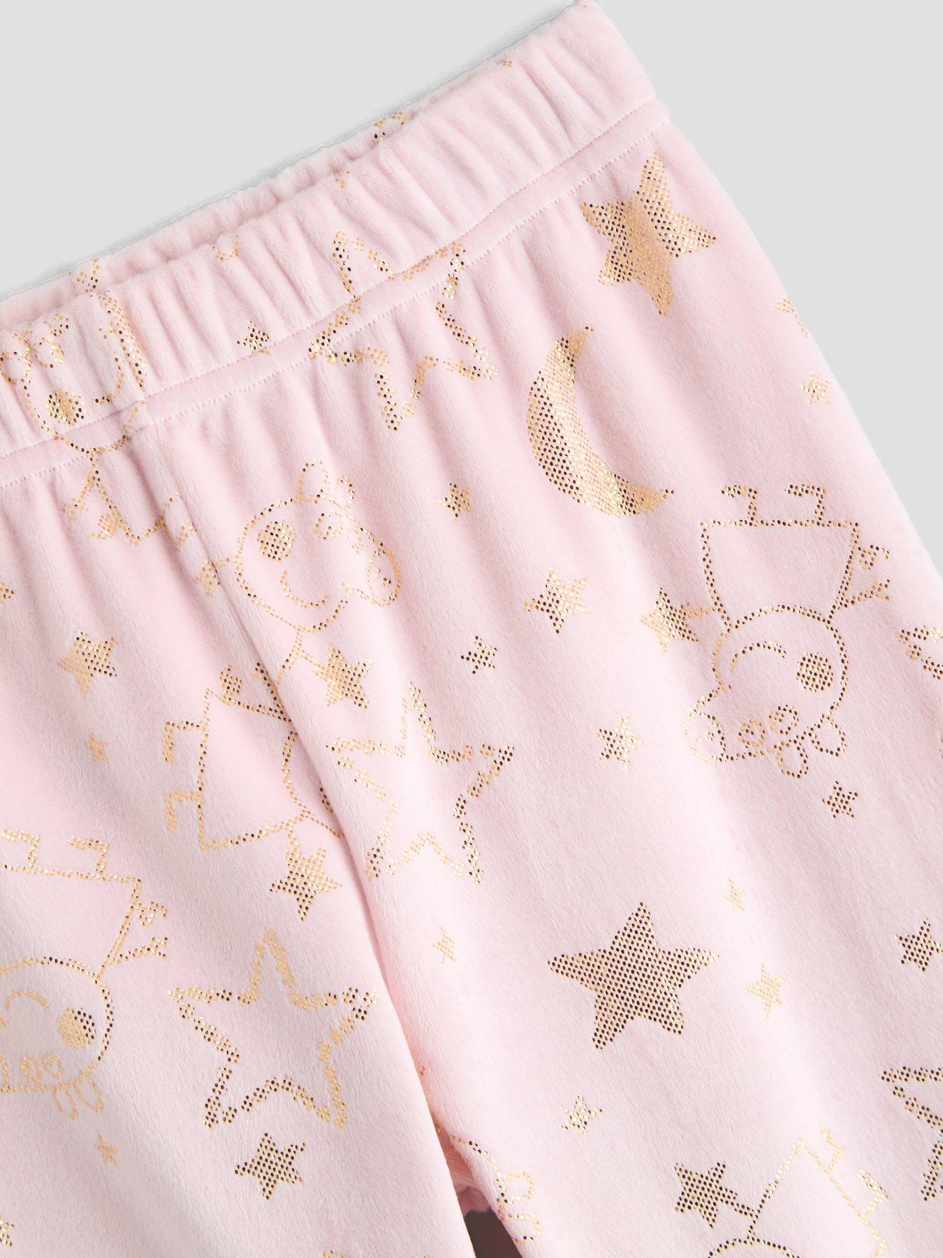 Image 5 of 6 of The Very Collection Peppa Pig Foil Frill Sleeve Fleece Pyjamas - Pink