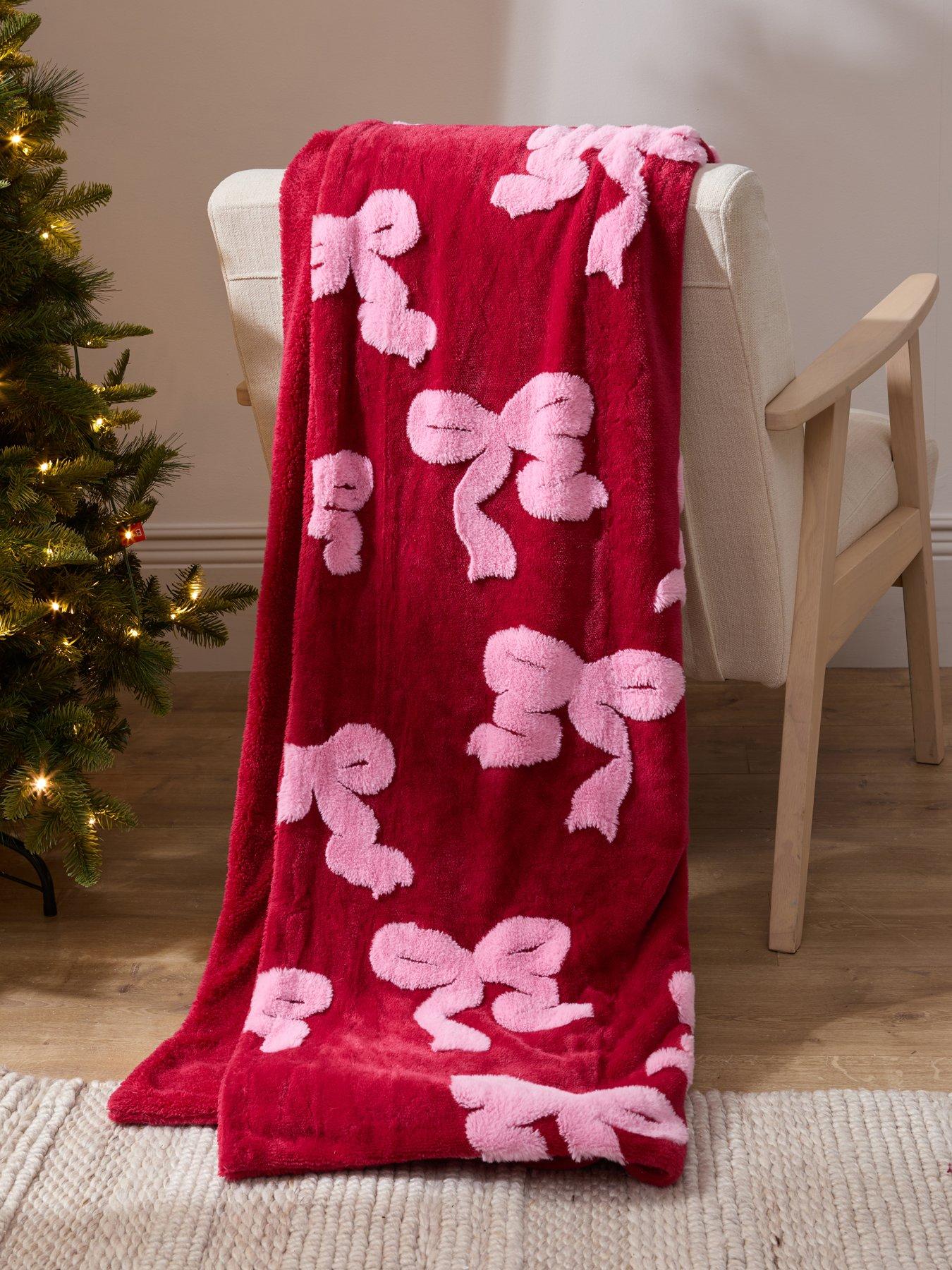 The Very Collection Bow Faux Fur Throw
