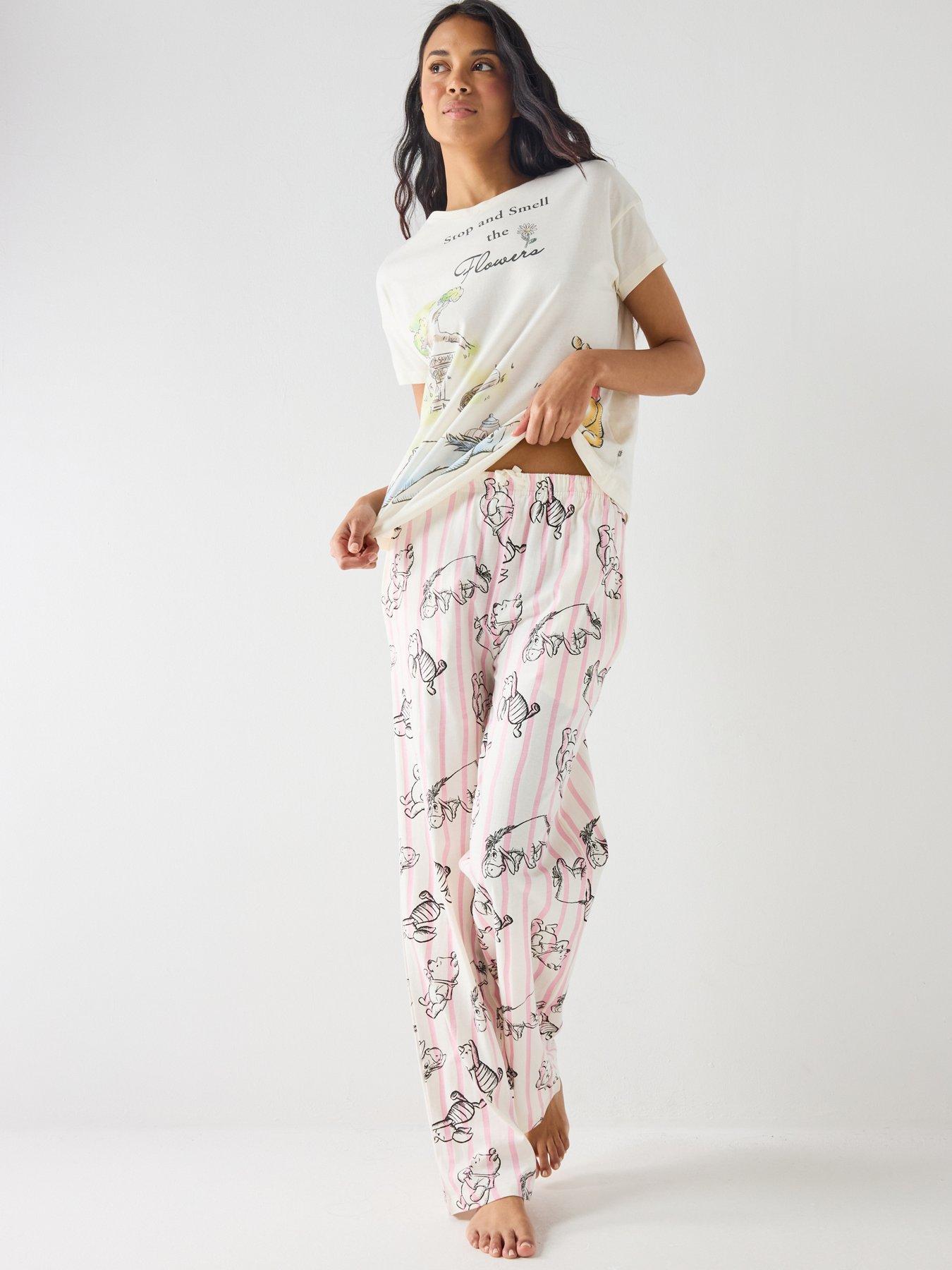 Brand Threads Ladies Winnie The Pooh Long Leg Pyjama Set