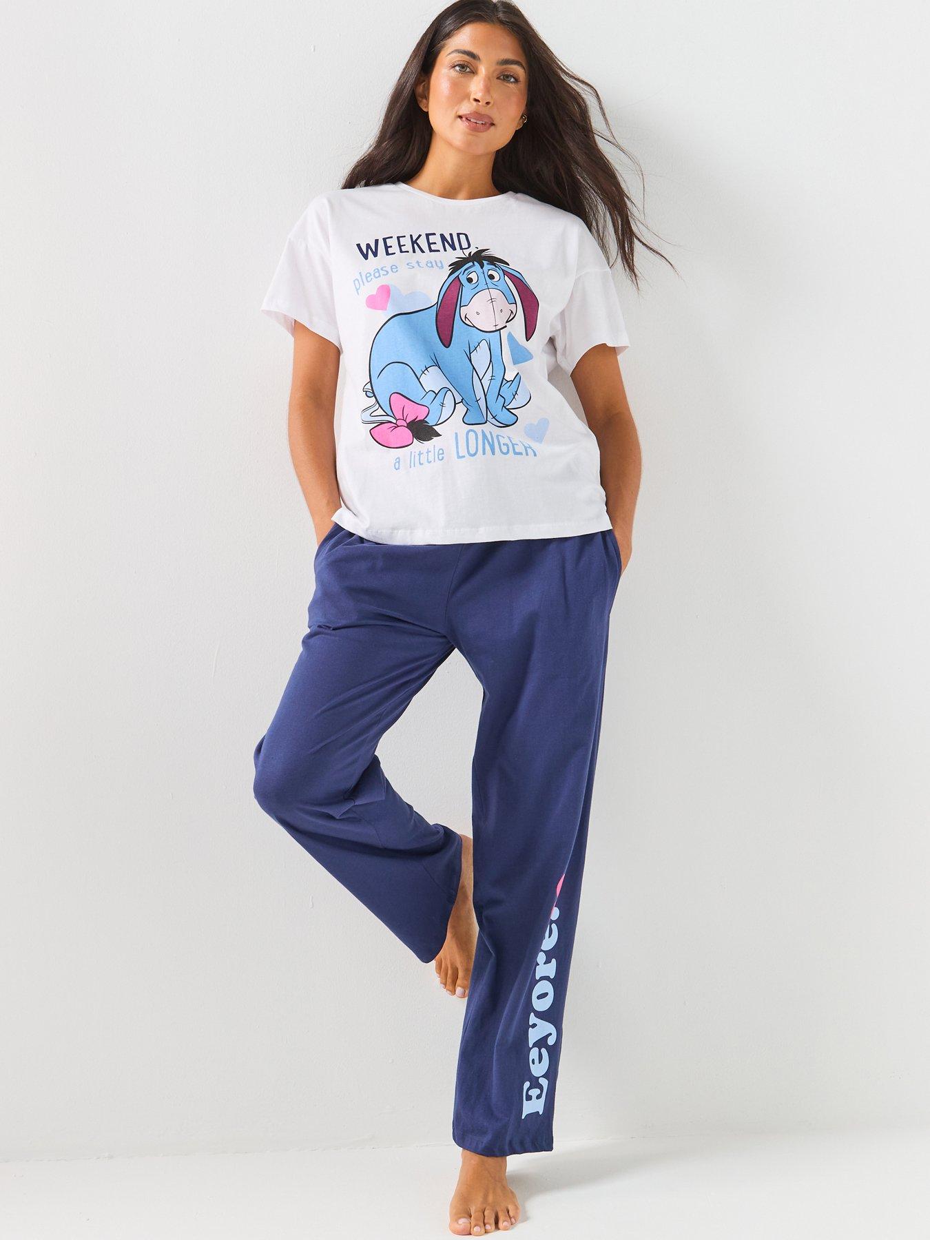 Brand Threads Ladies Eeyore Long Leg Pyjama Set