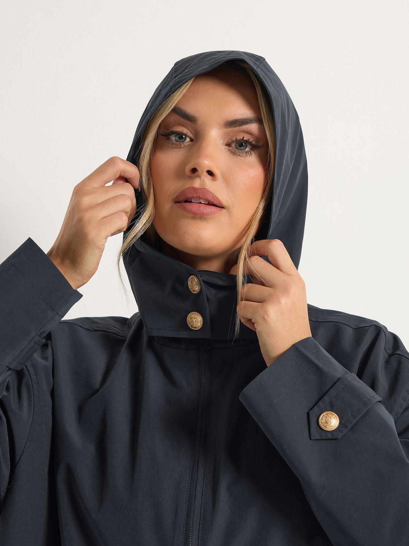 Image 5 of 6 of Yours Curve Military Button Jacket - Blue