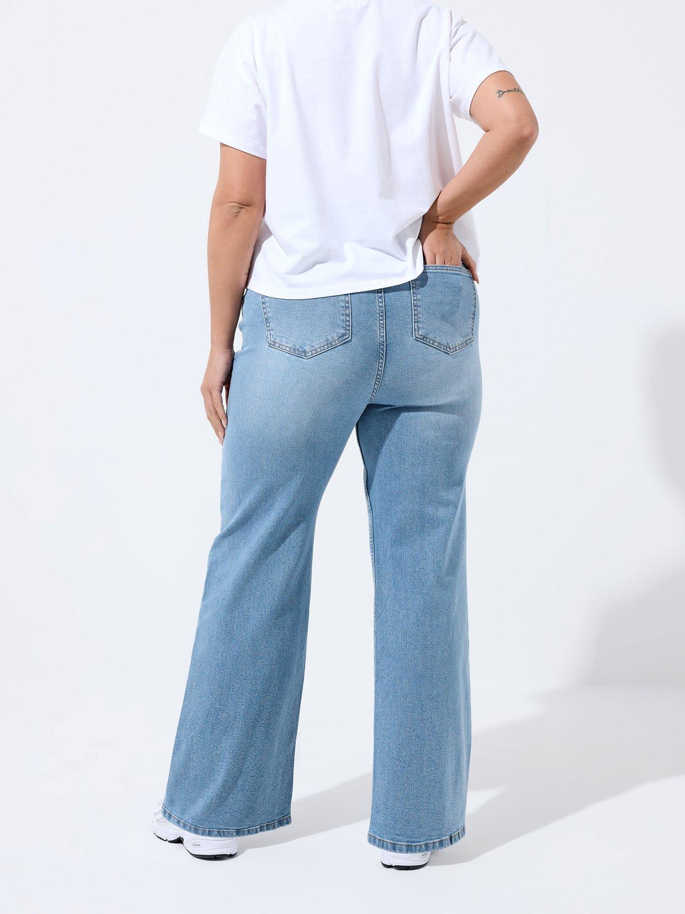 Image 2 of 6 of Yours Curve Rose Printed Jean - Blue