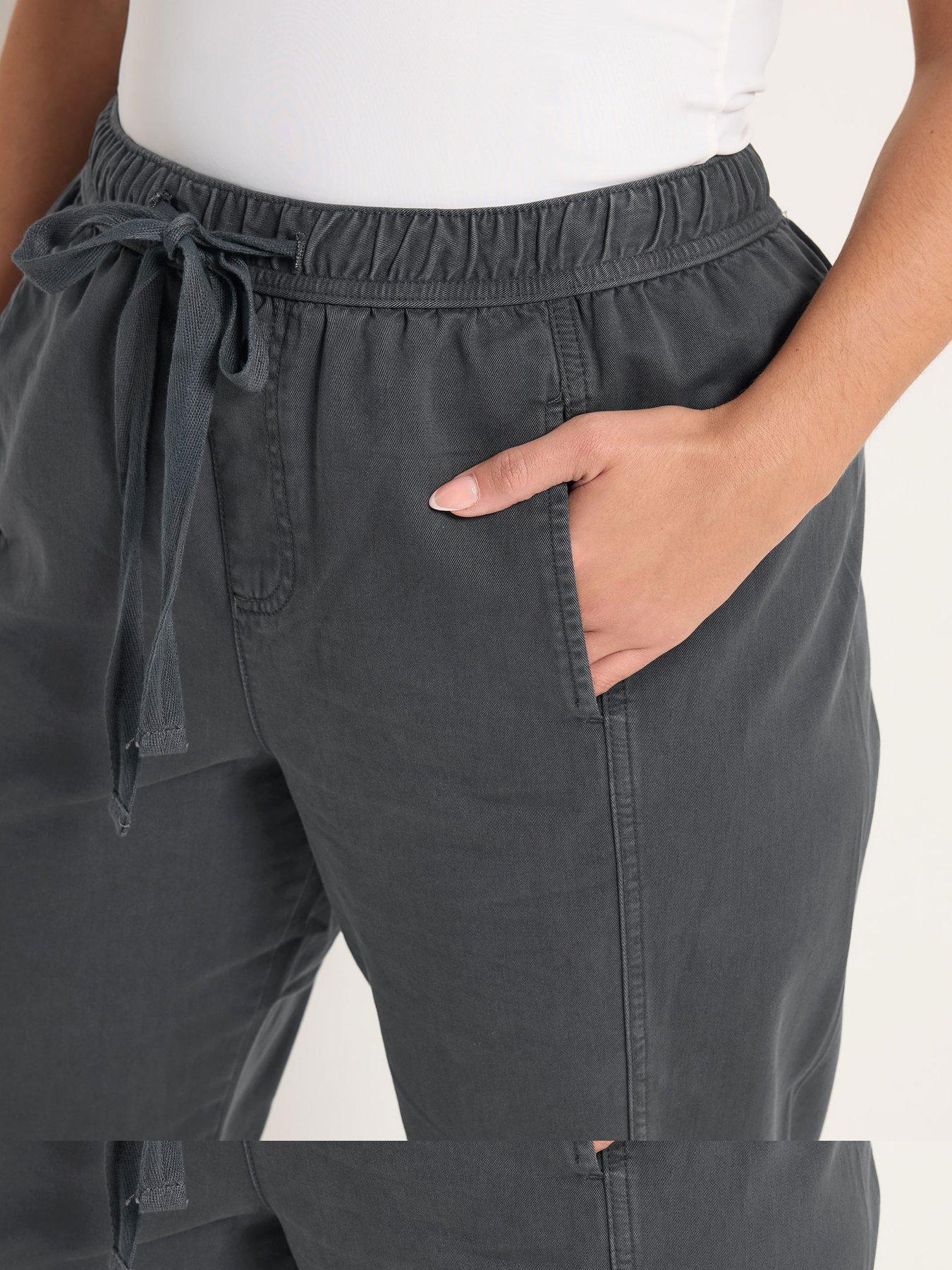  image of yours-curve-twill-tapered-trouser-grey