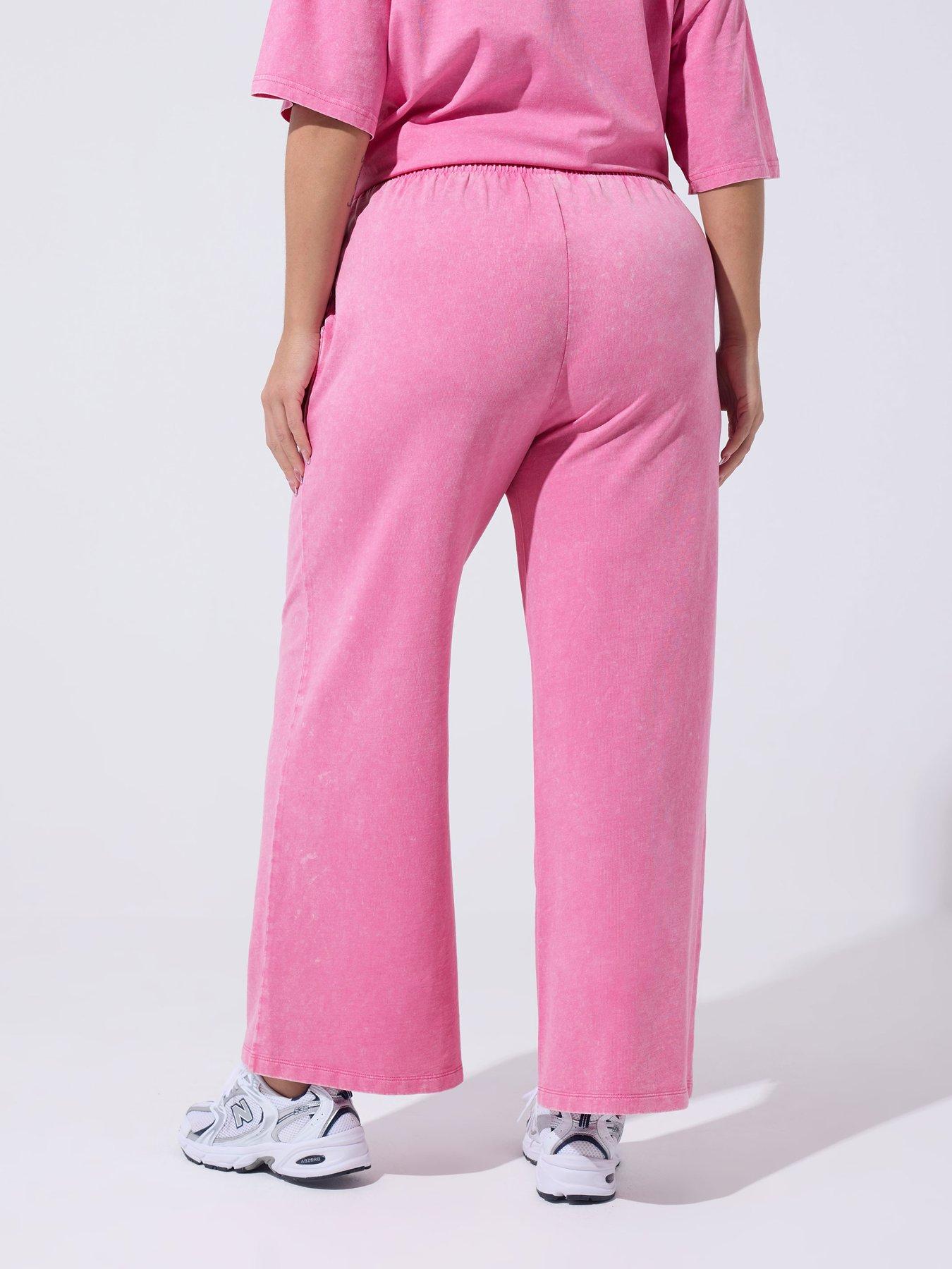 stillFront image of yours-curve-acid-wash-jogger-pink