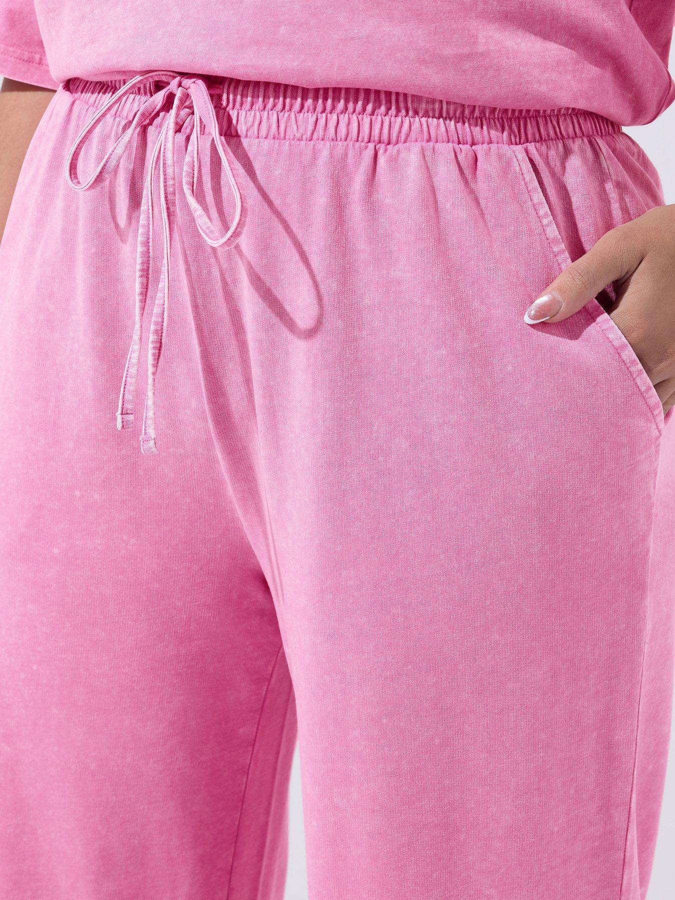  image of yours-curve-acid-wash-jogger-pink