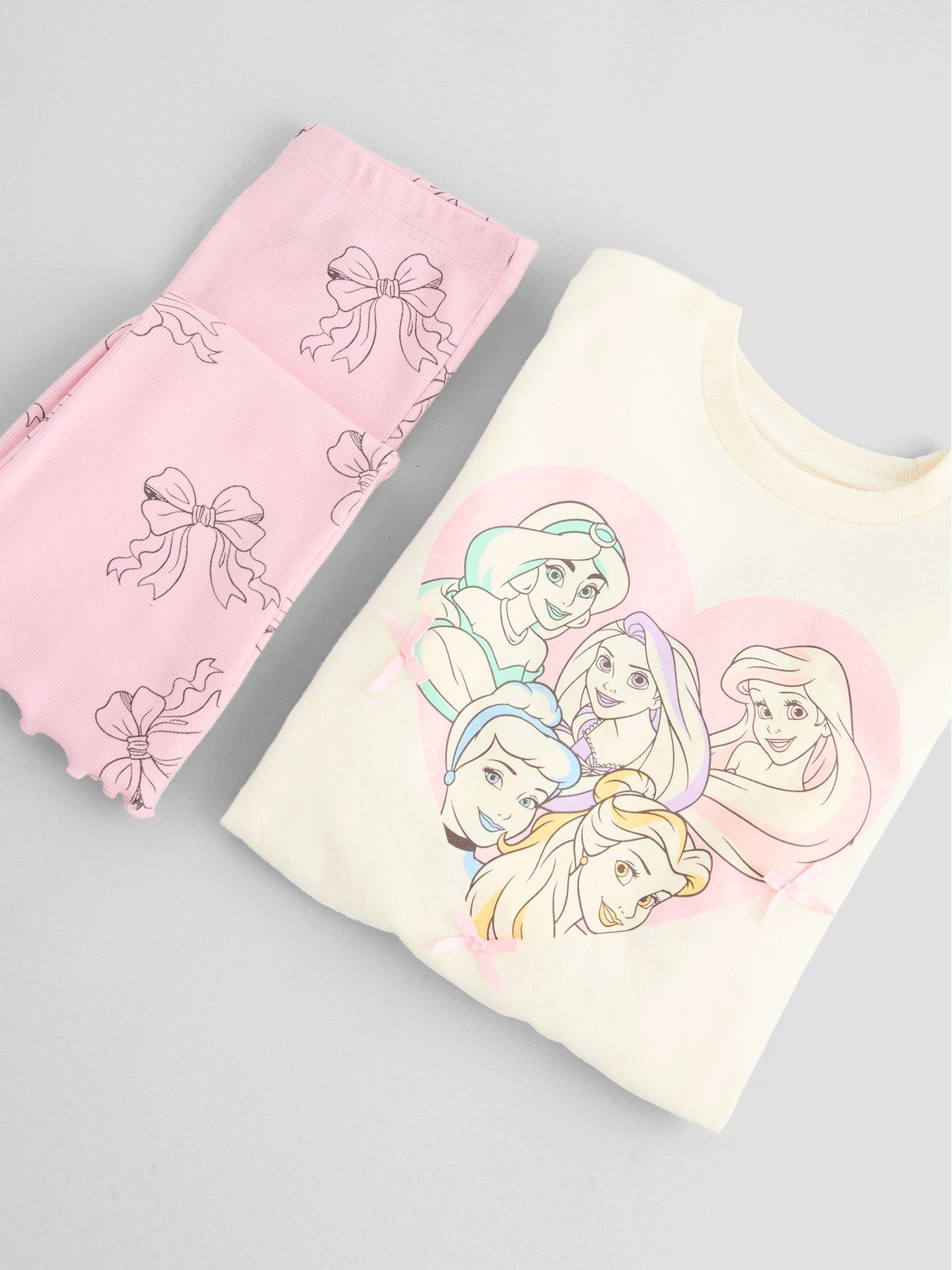 Image 3 of 5 of The Very Collection Disney Princess Bow Sweat And Rib Legging Set - Pink