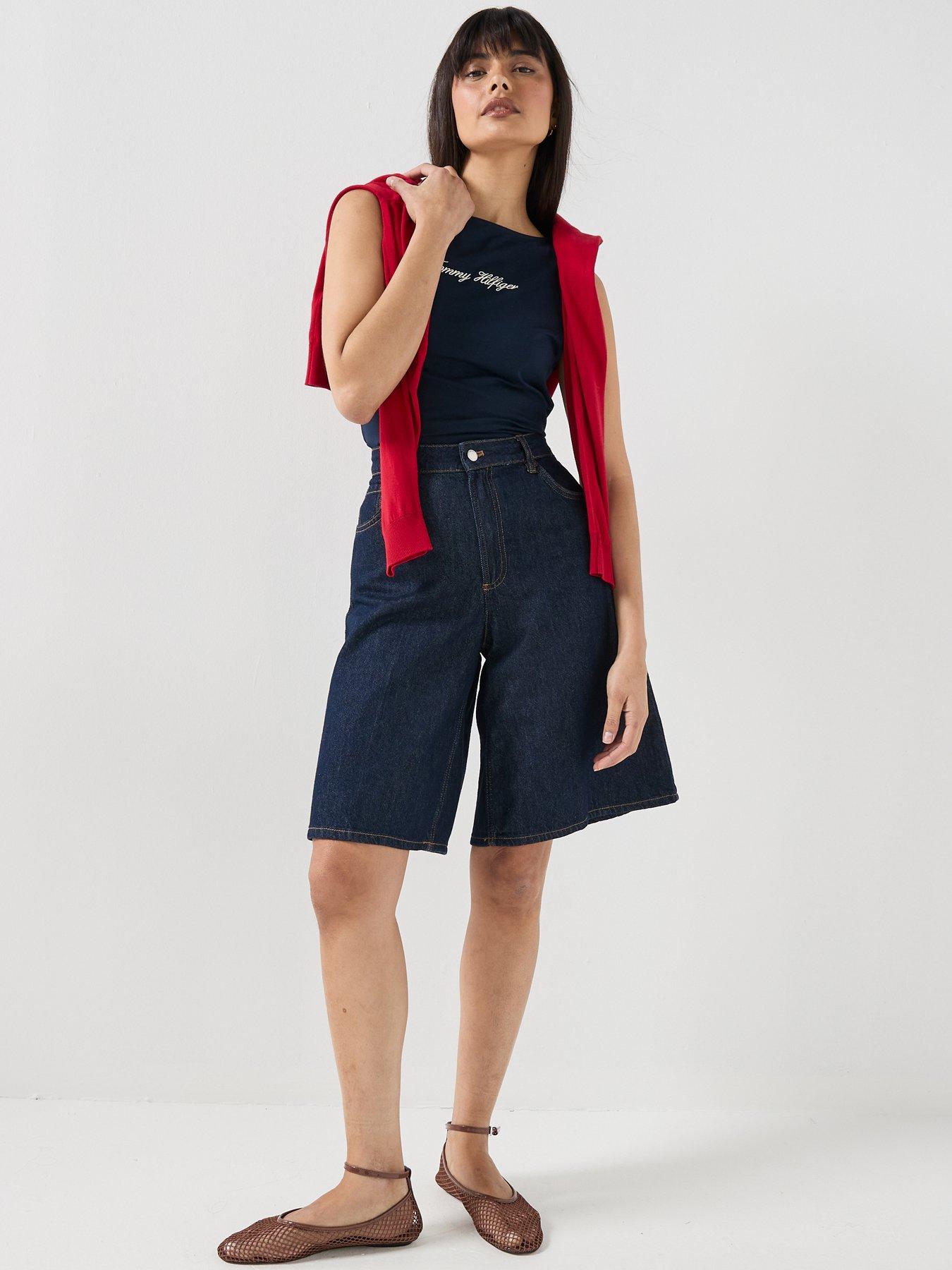 Image 6 of 6 of Tommy Hilfiger Slim Boat Neck Tank Top - Blue