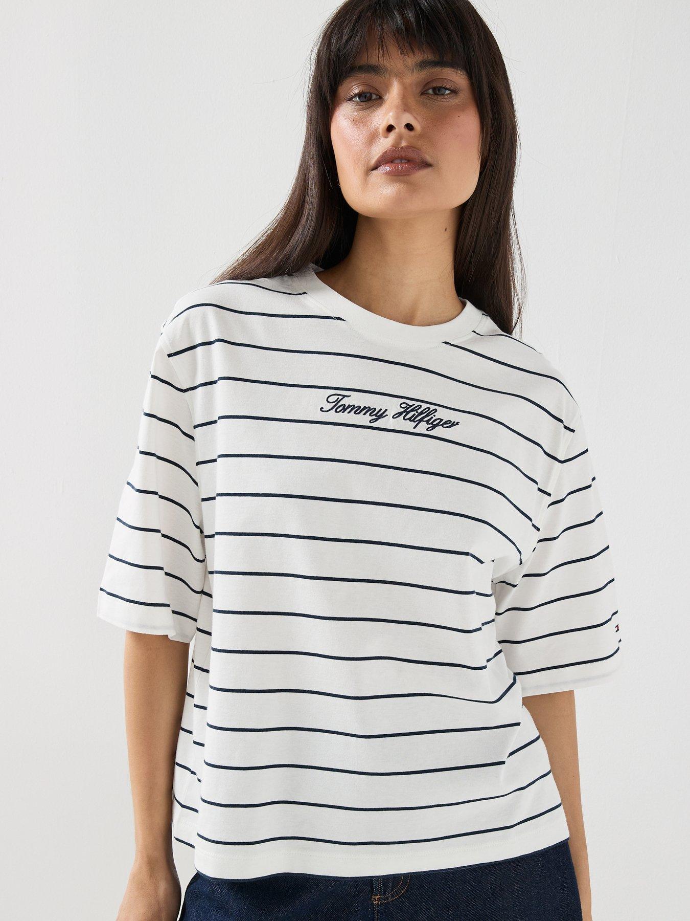 Tommy Hilfiger Classic Script Trapeze T-Shirt - Blue