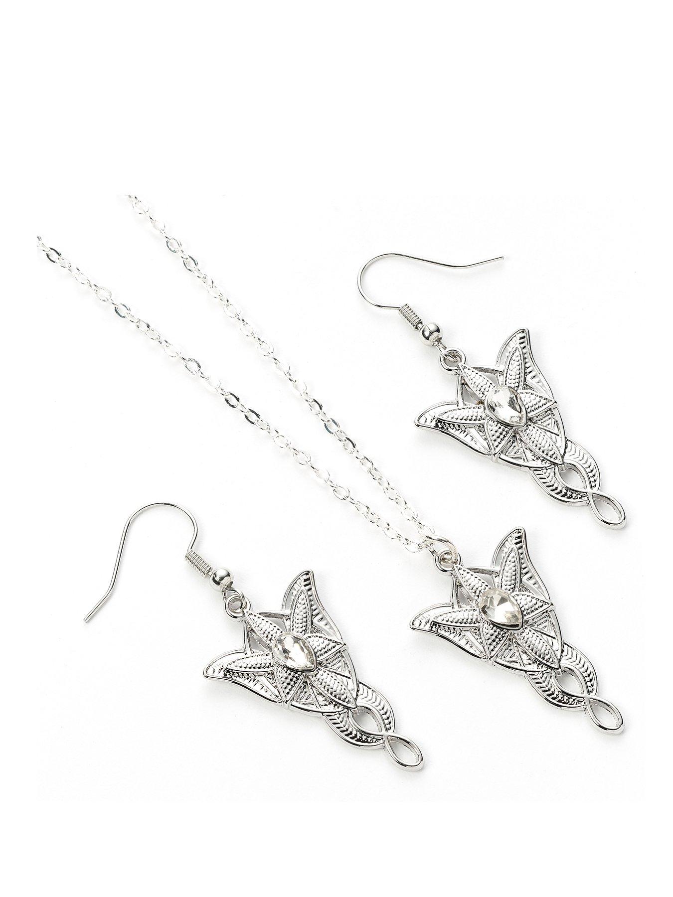 Image 1 of 2 of Lord of the Rings The Lord of The Rings Evenstar earrings and necklace gift set