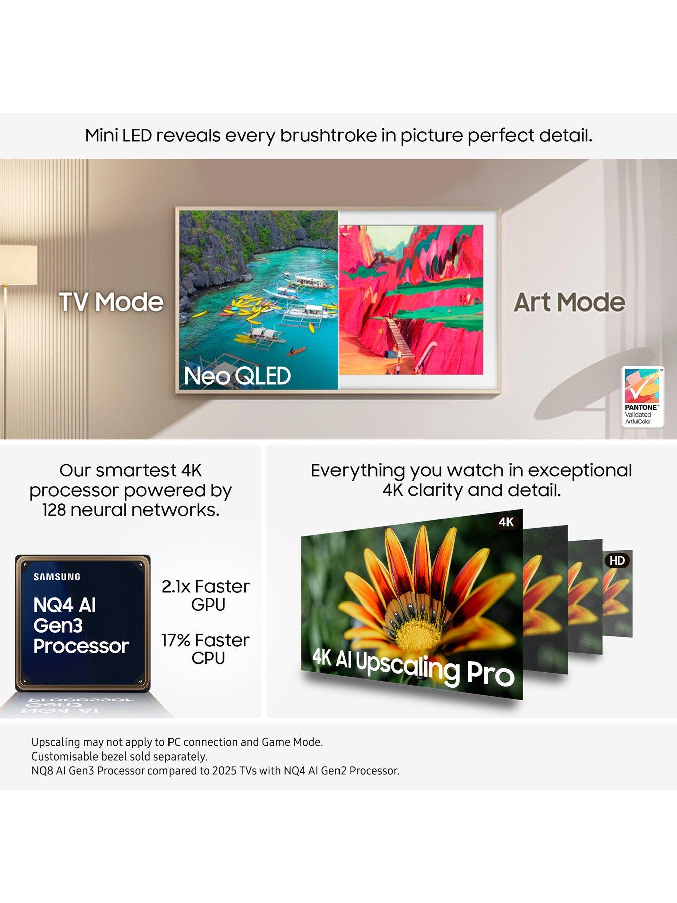 Image 3 of 8 of Samsung The Frame Pro (2025) 65" Neo QLED 4K Art Mode Smart AI TV&nbsp;- QE65LS03FW