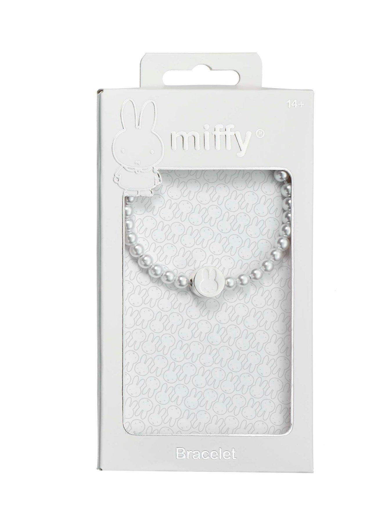  image of miffy-white-beaded-bracelet-with-charm
