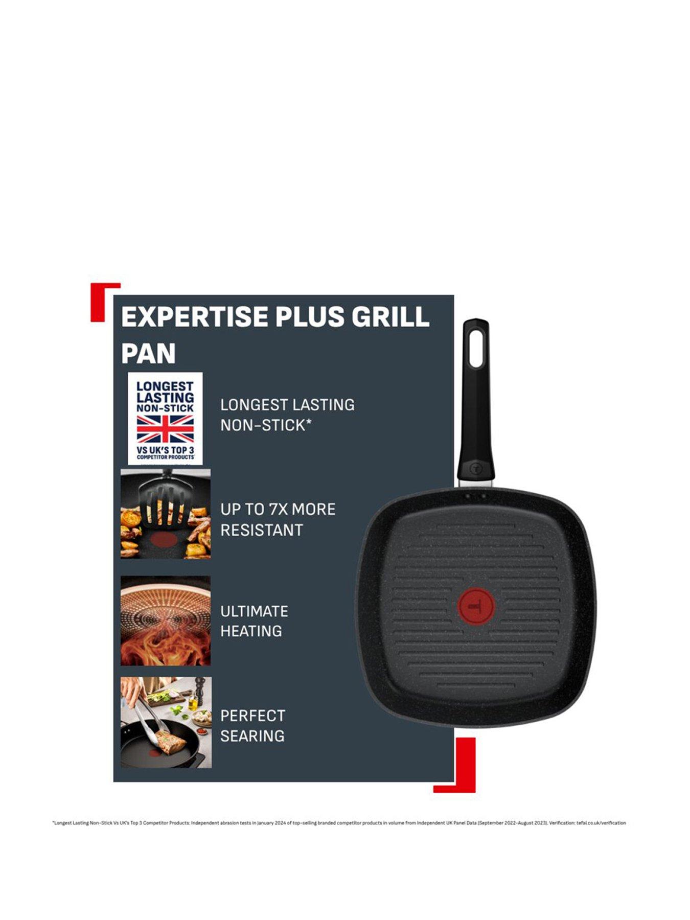 Image 2 of 8 of Tefal Expertise Plus Induction Non-stick Grill Pan 26cm