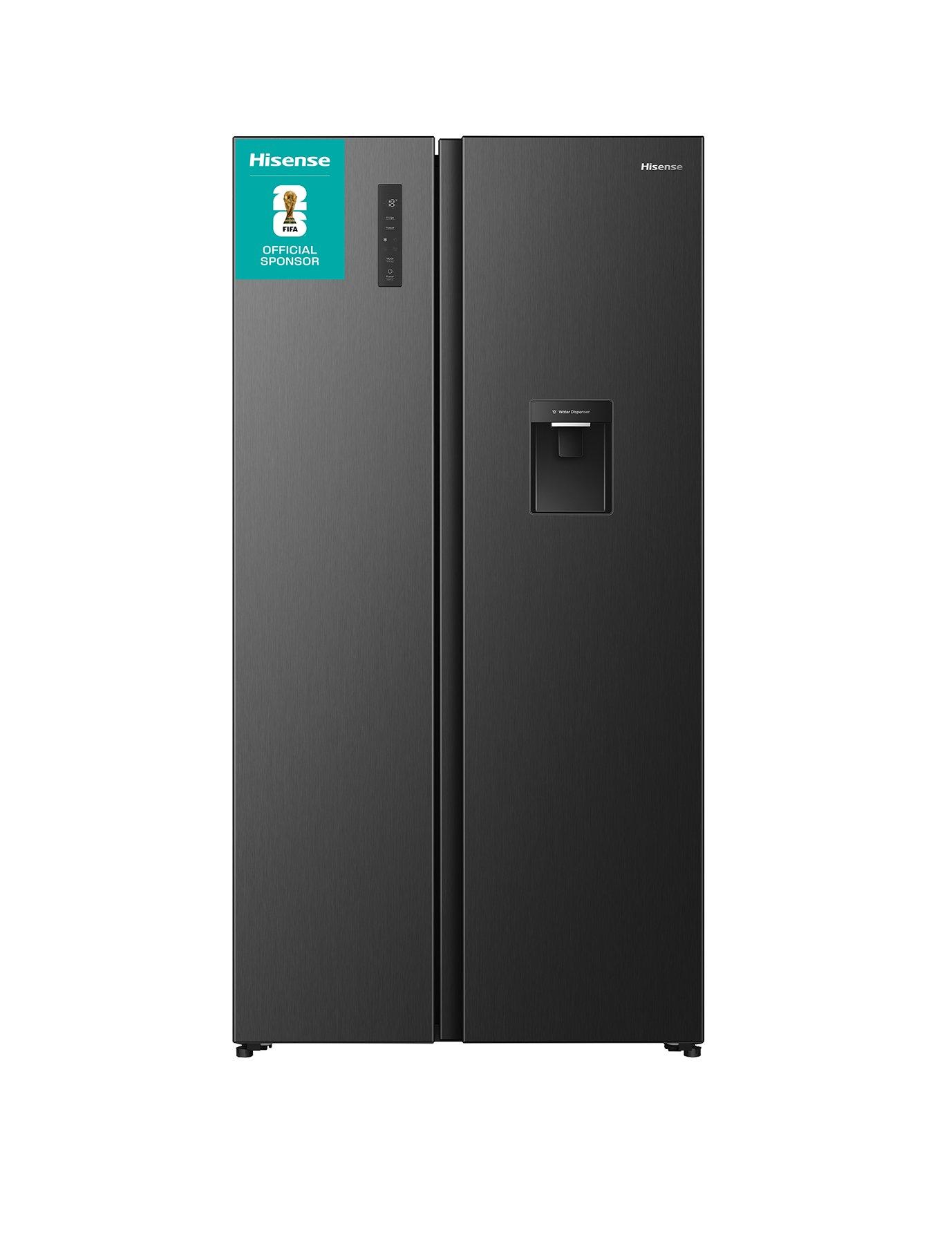 Hisense RS3P558NMFD PureFlat American Side-By-Side Fridge Freezer - D Rated - Black Stainless