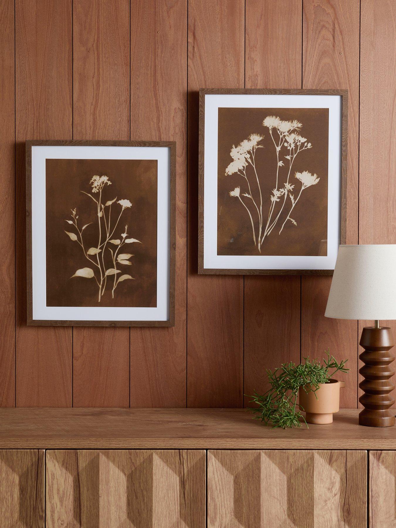 The Very Collection Set of 2 Brown Floral Canvas 45x60cm - FSC® Certified