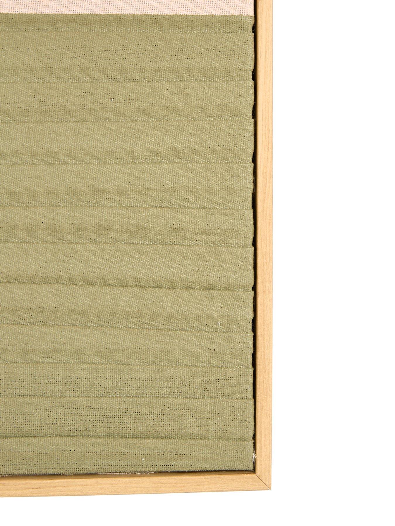 Image 5 of 7 of The Very Collection Green/White Blocked Capped Canvas 60x80cm - FSC&reg; Certified