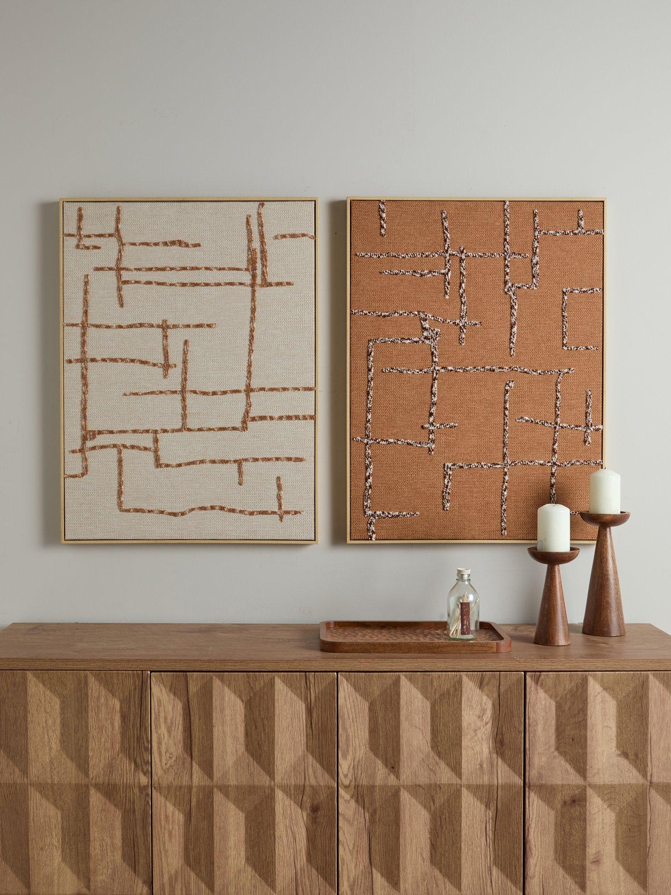 The Very Collection Set of 2 Embroidered Textured Canvas 60x80cm - FSC® Certified