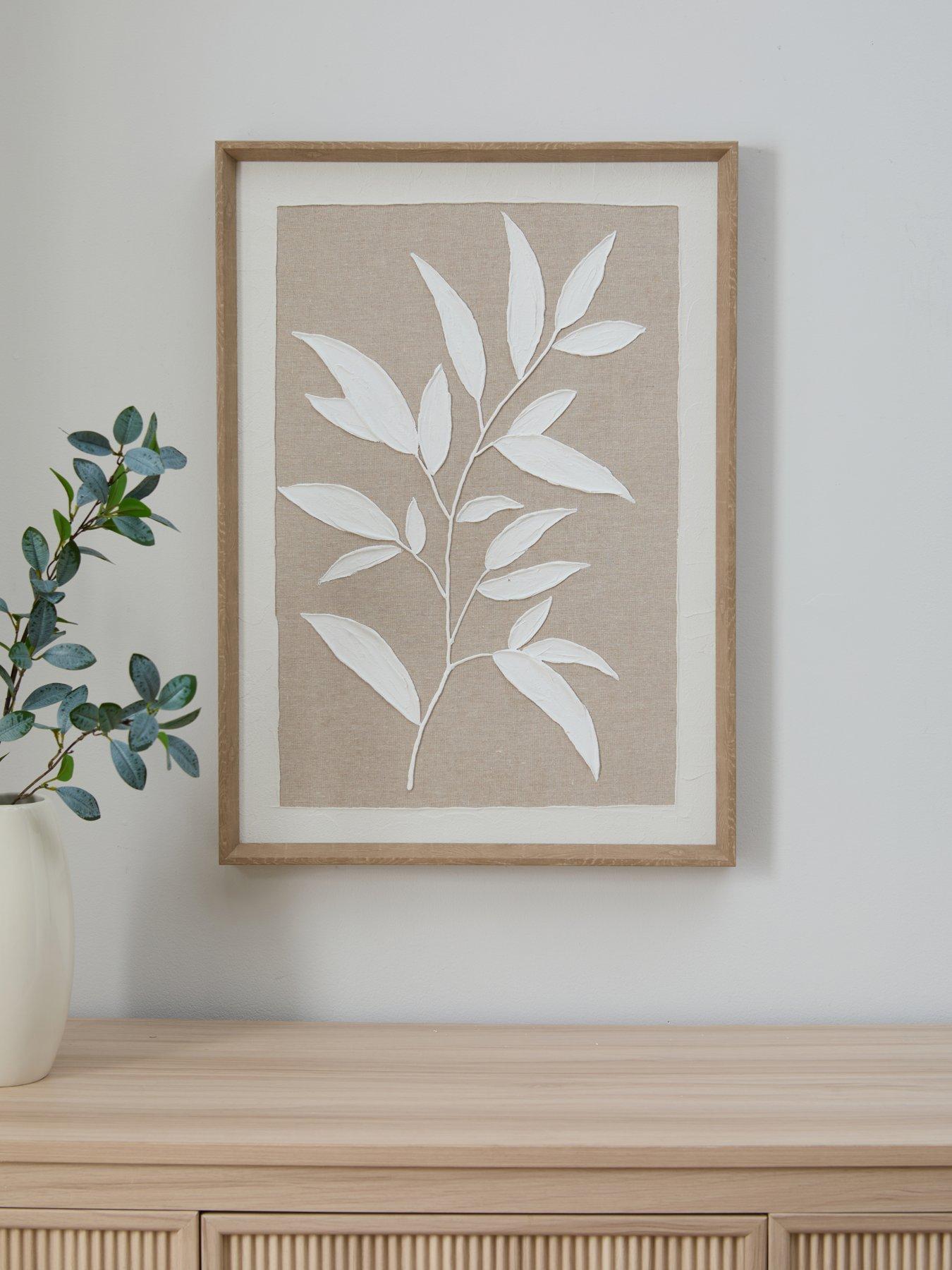 The Very Collection White Flower Framed Canvas 50x70cm - FSC® Certified