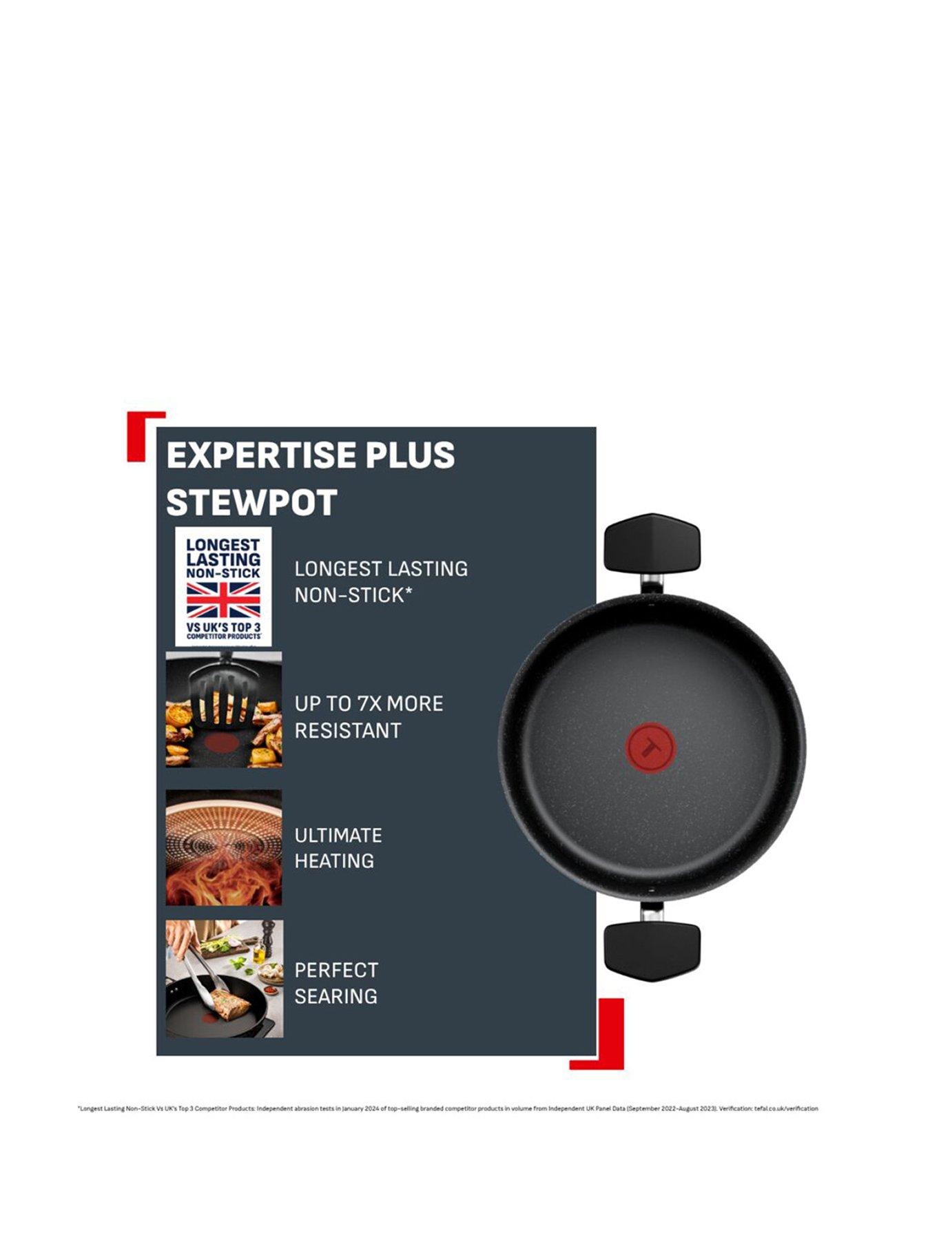  image of tefal-expertise-plus-induction-non-stick-stewpot-lid-24cm