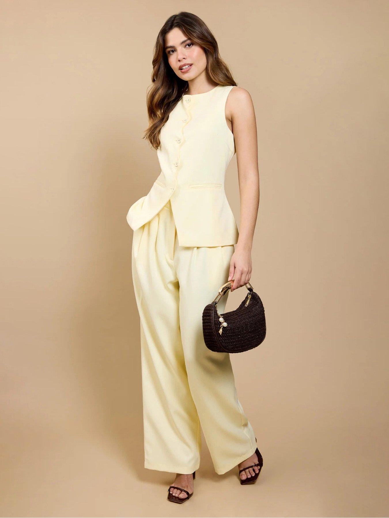 Little Mistress Wide Leg Trousers - Yellow