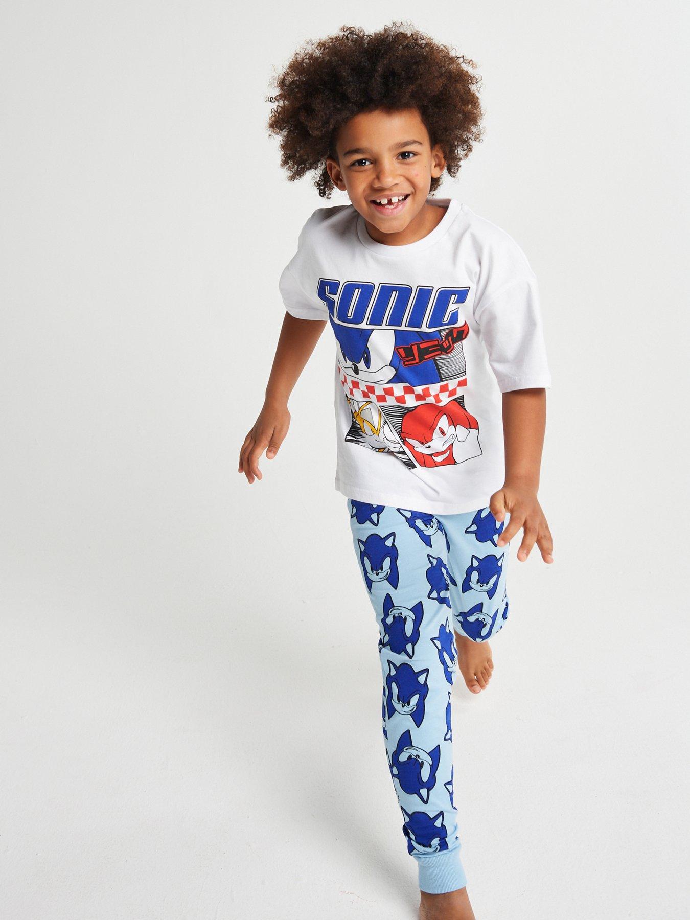  image of brand-threads-sonic-the-hedgehog-boys-long-leg-pyjama
