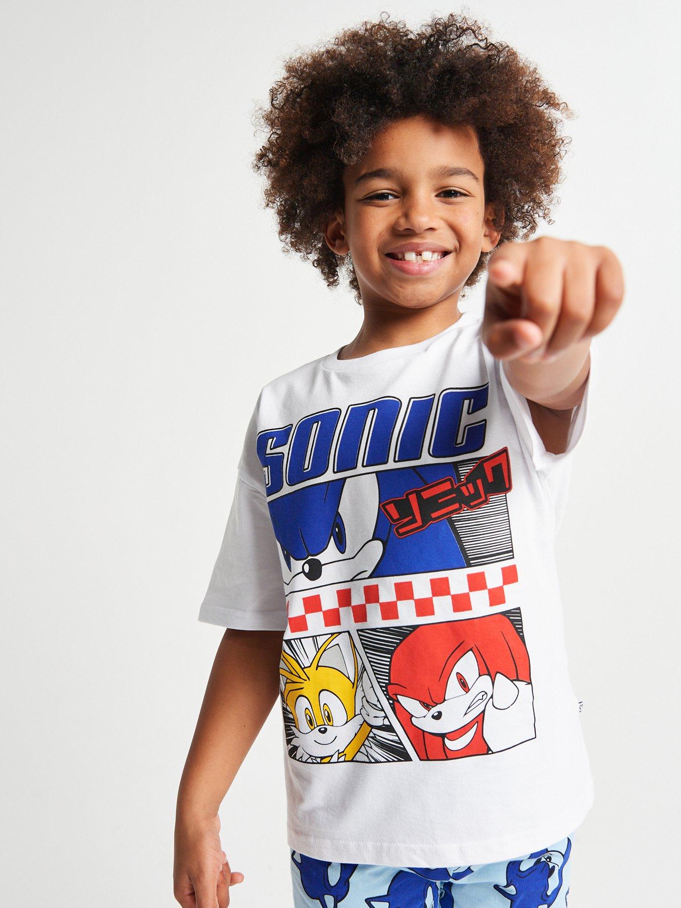  image of brand-threads-sonic-the-hedgehog-boys-long-leg-pyjama
