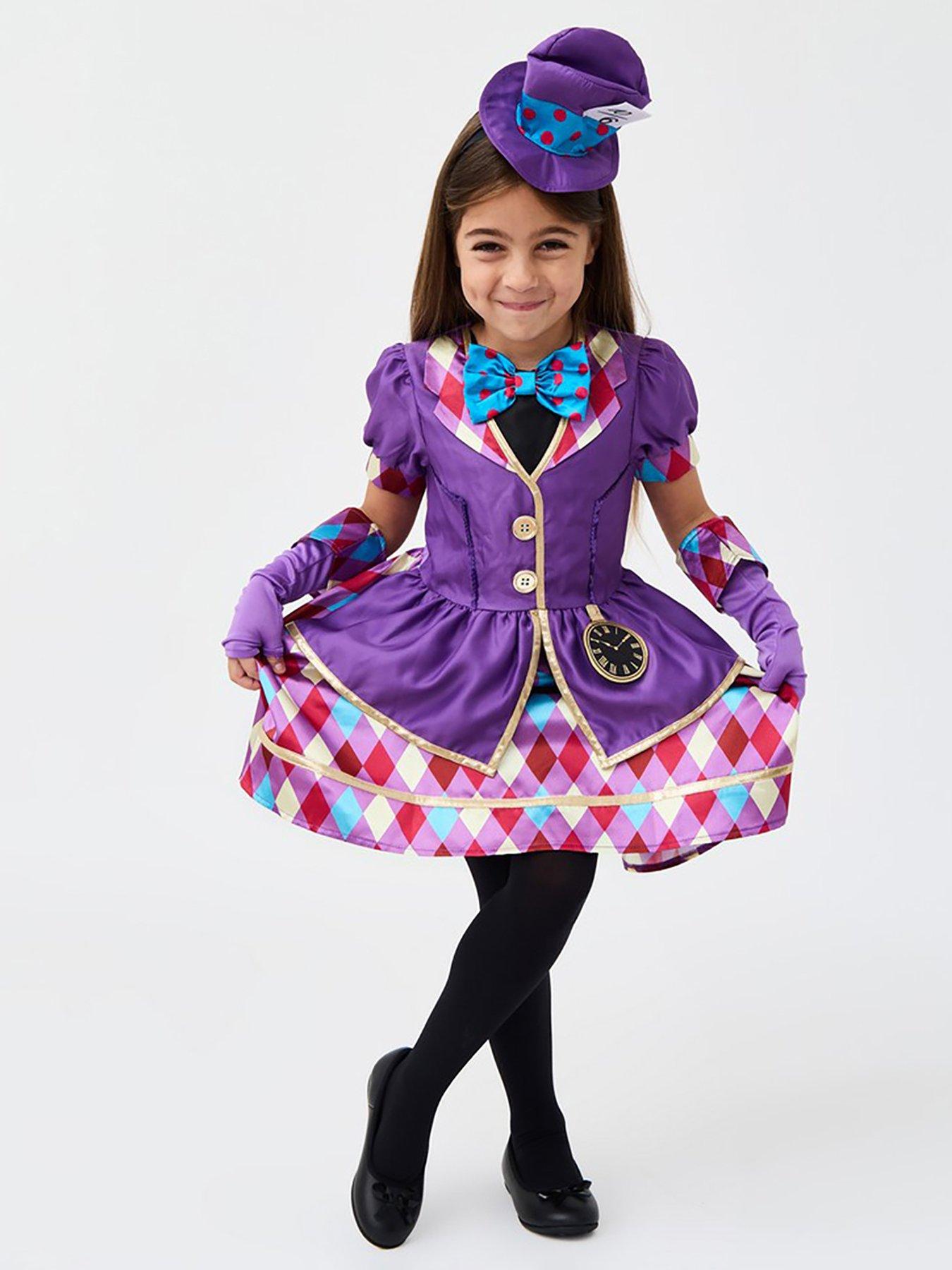 Alice in Wonderland Girls Miss Hatter Costume