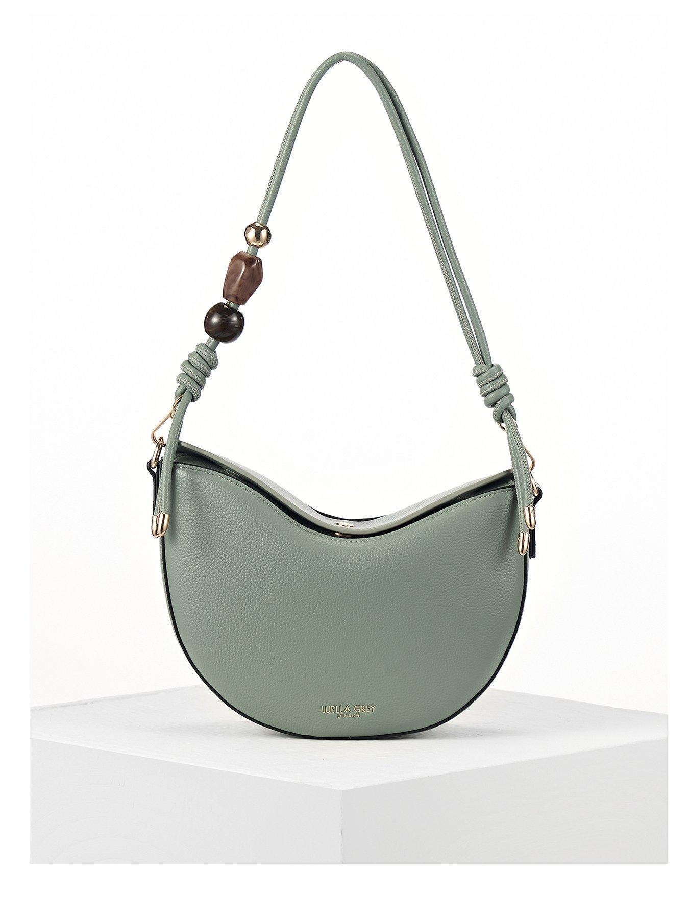 Image 1 of 7 of Luella Grey Cora Small Saddle Crossbody In Spearmint Green