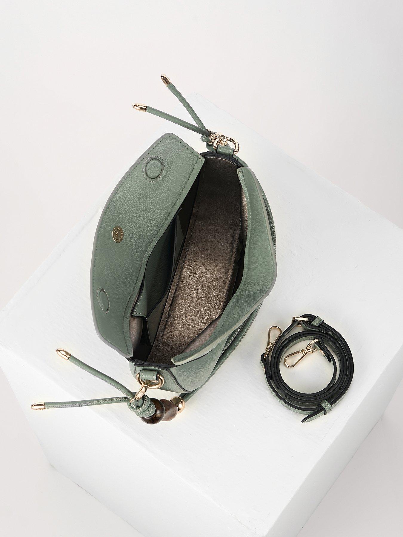 Image 5 of 7 of Luella Grey Cora Small Saddle Crossbody In Spearmint Green