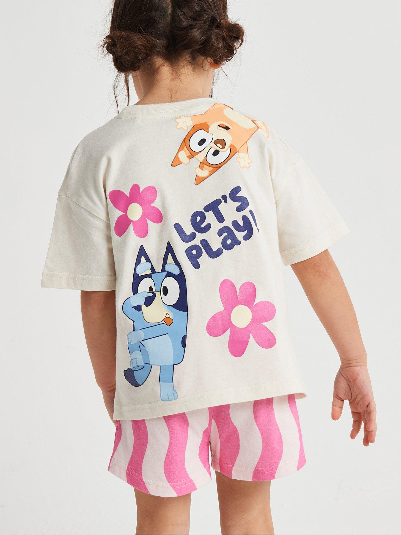  image of brand-threads-bluey-girls-short-pyjama-set