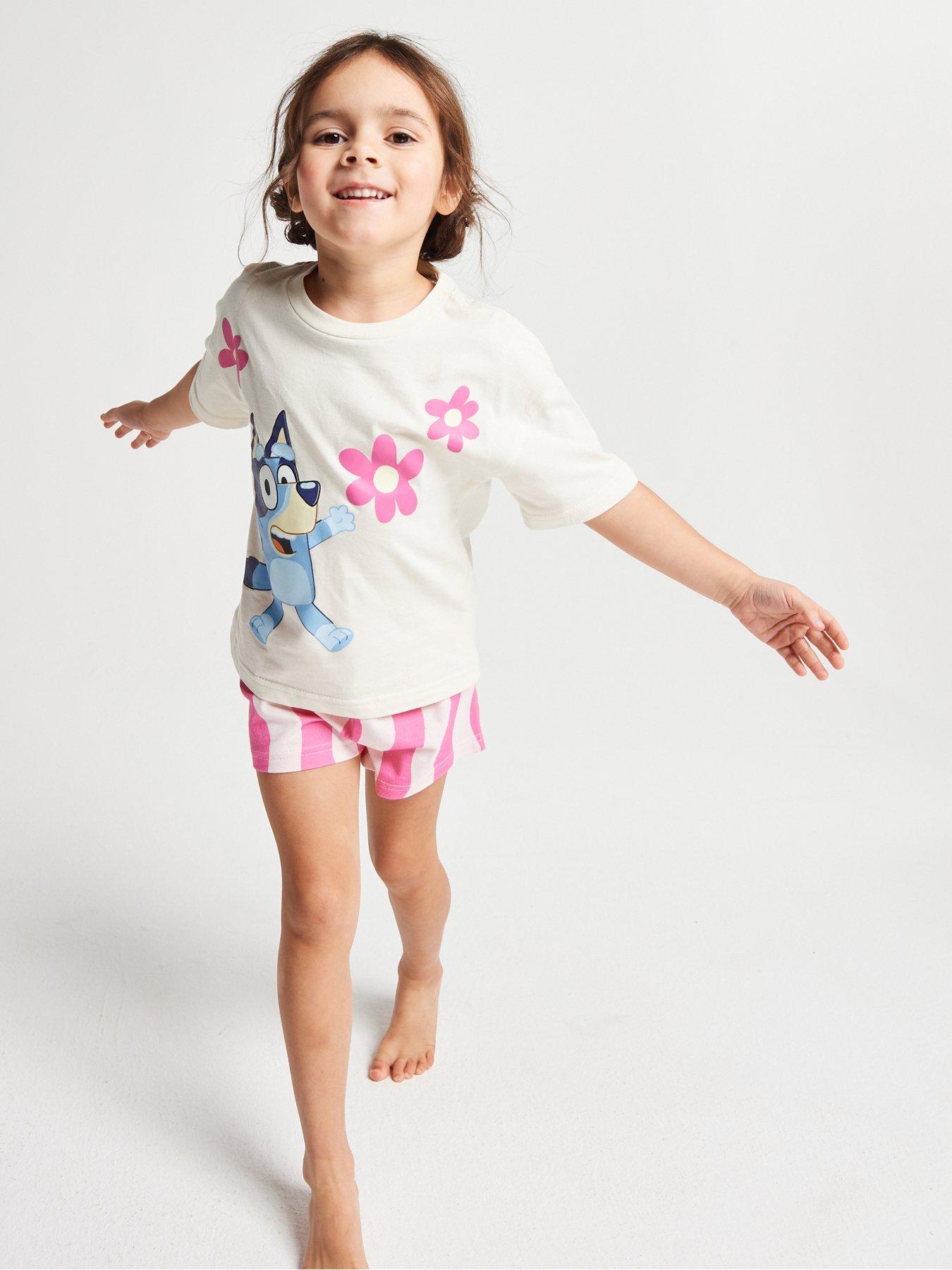  image of brand-threads-bluey-girls-short-pyjama-set
