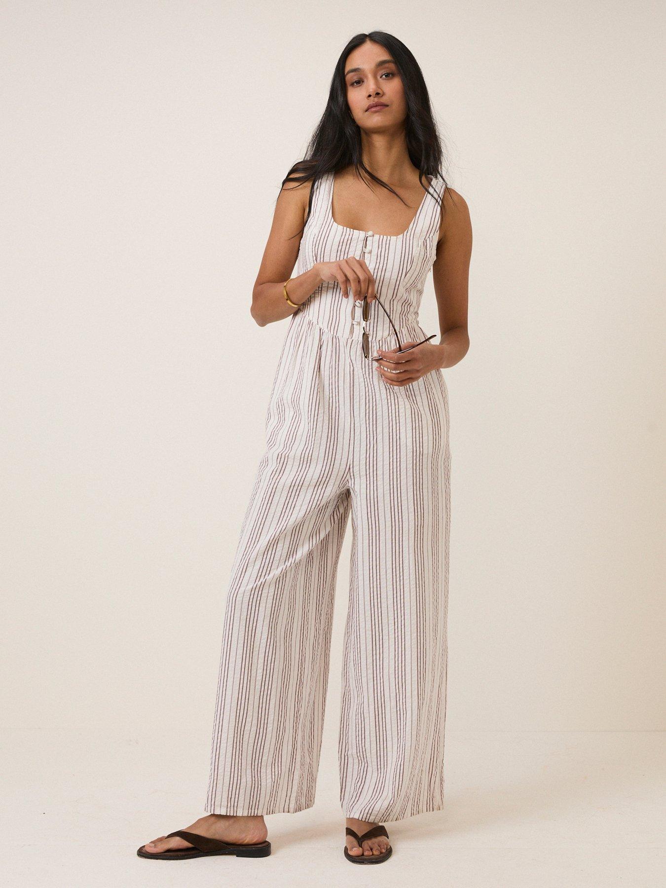 image of nobodys-child-cora-jumpsuit-white