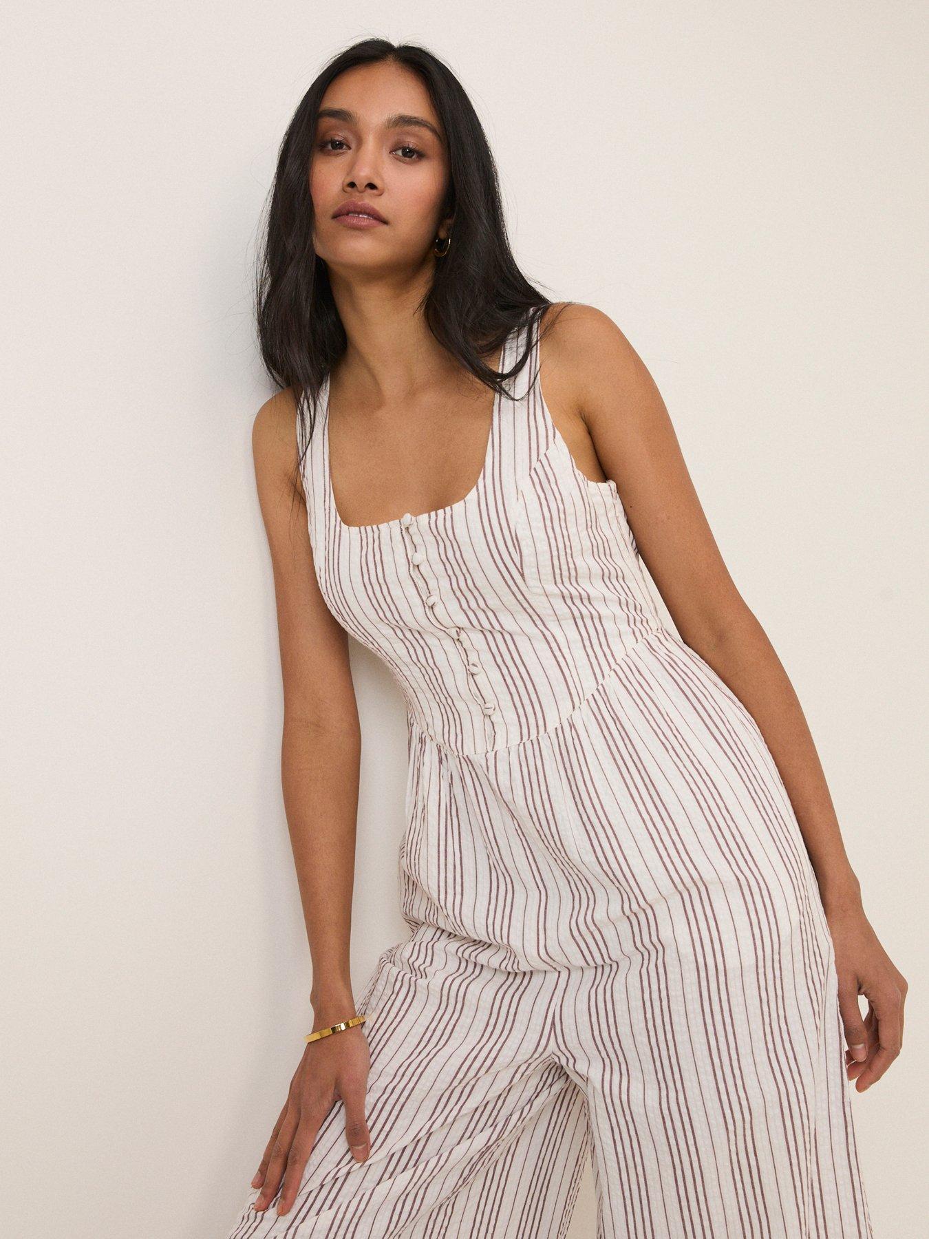  image of nobodys-child-cora-jumpsuit-white