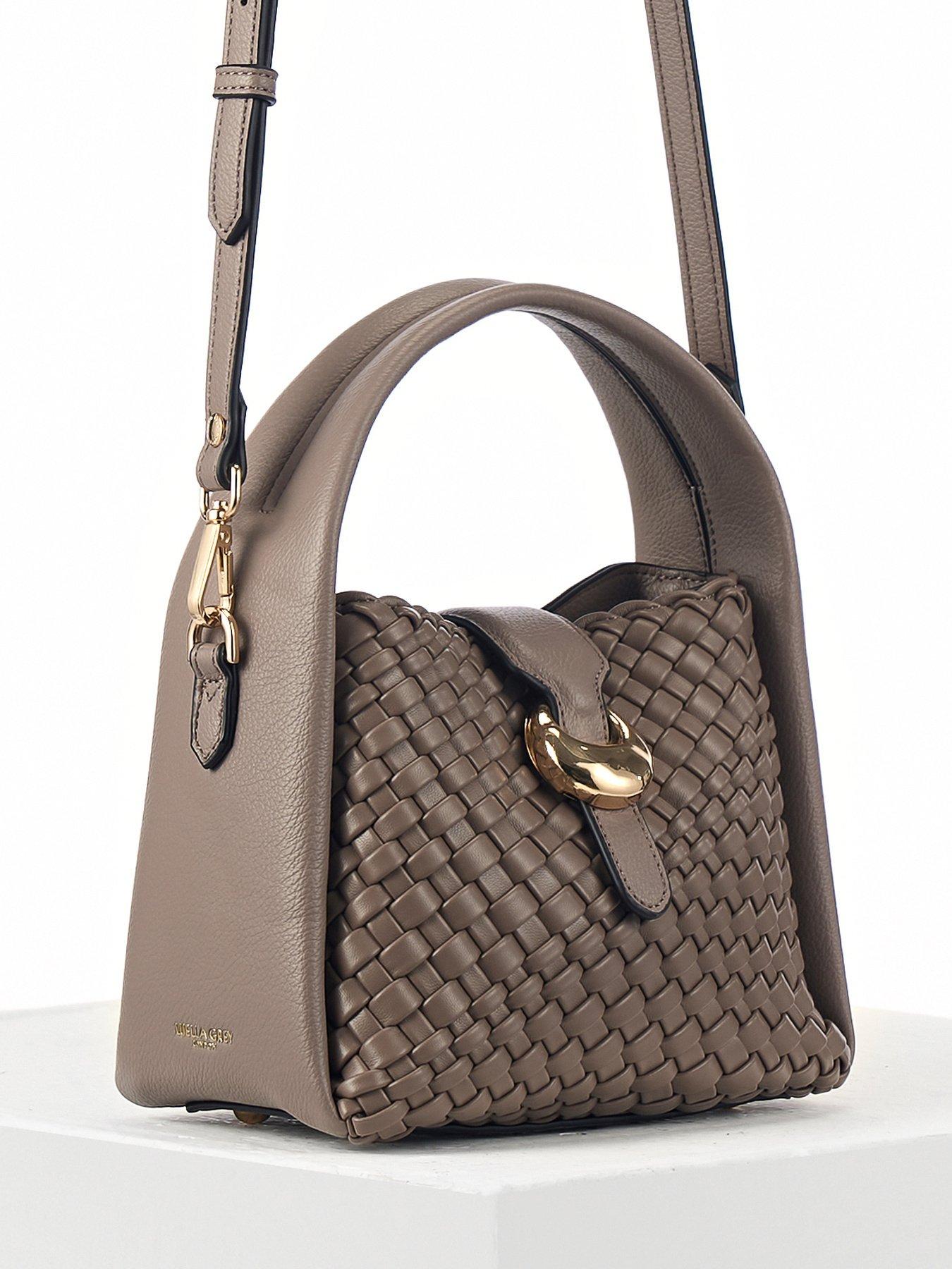 Image 4 of 7 of Luella Grey Maggie Small Weave Crossbody In Peat