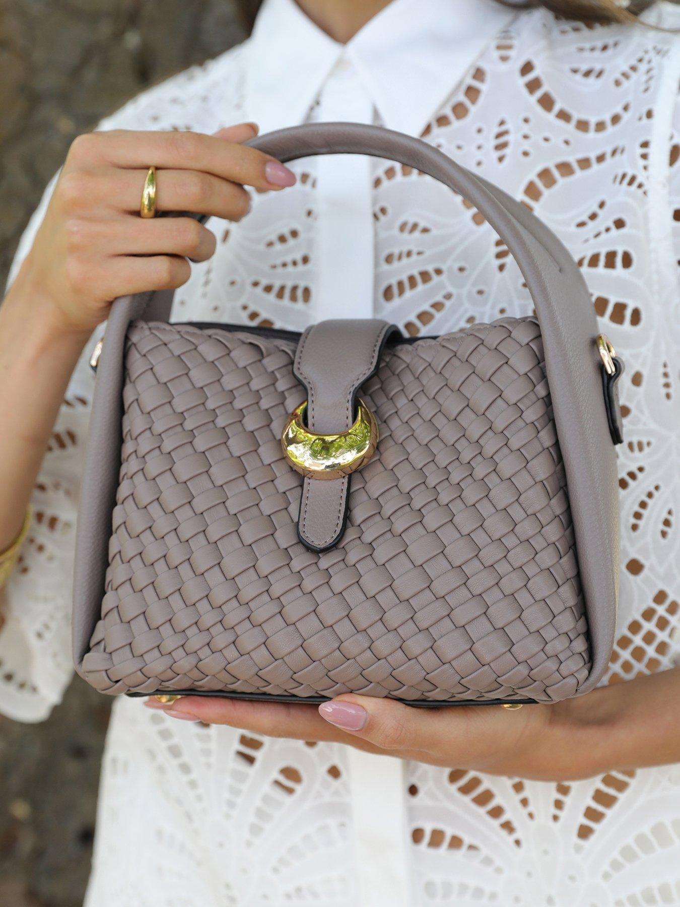 Image 6 of 7 of Luella Grey Maggie Small Weave Crossbody In Peat
