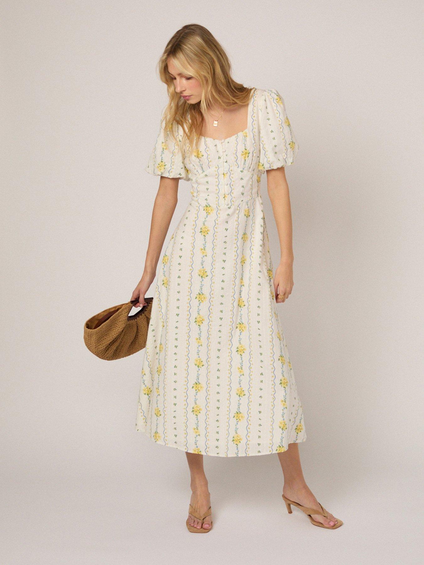 Nobodys Child Short Sleeve Melody Midi Dress - White