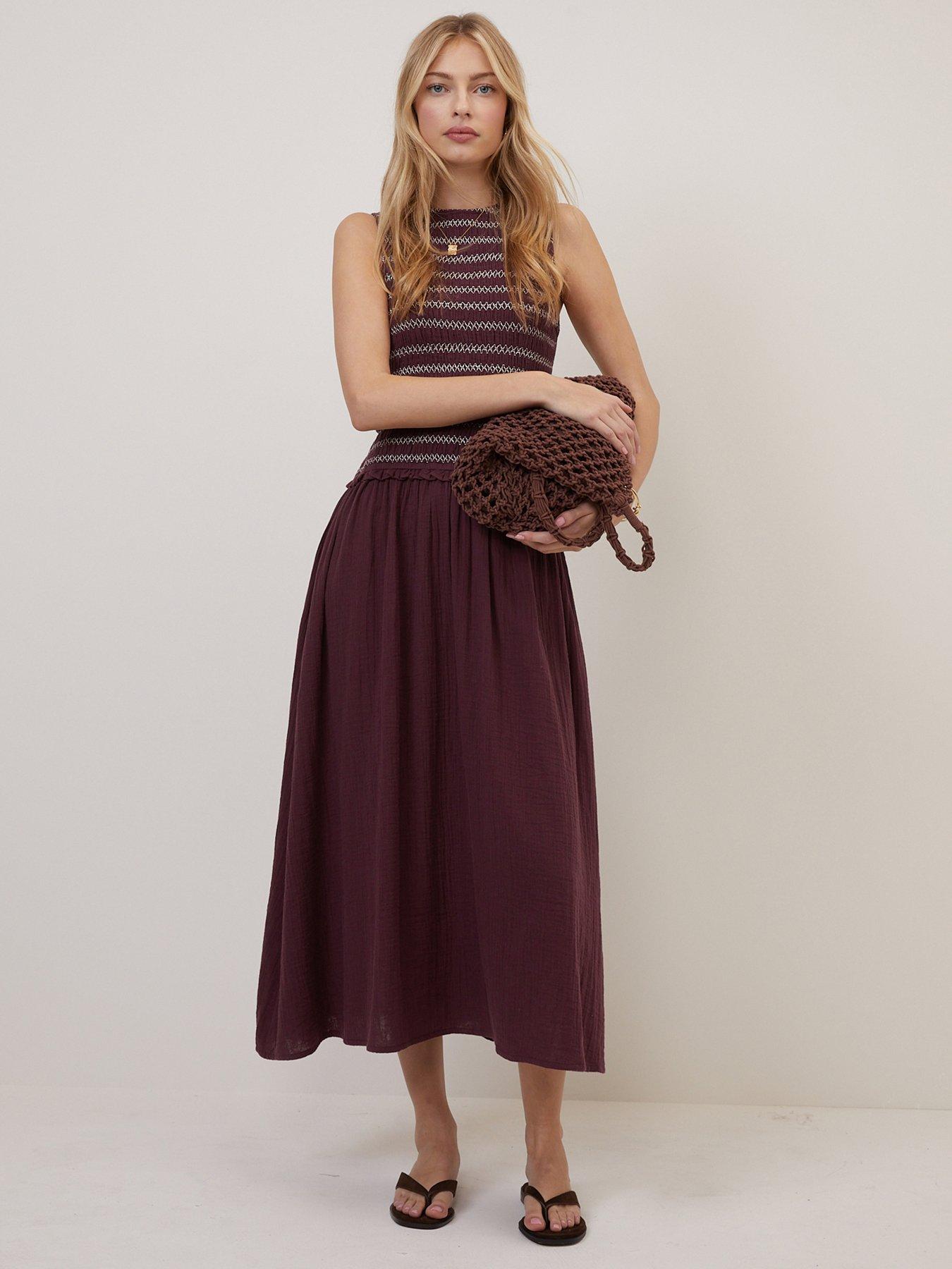 Nobodys Child Ingrid Midi Dress - Purple