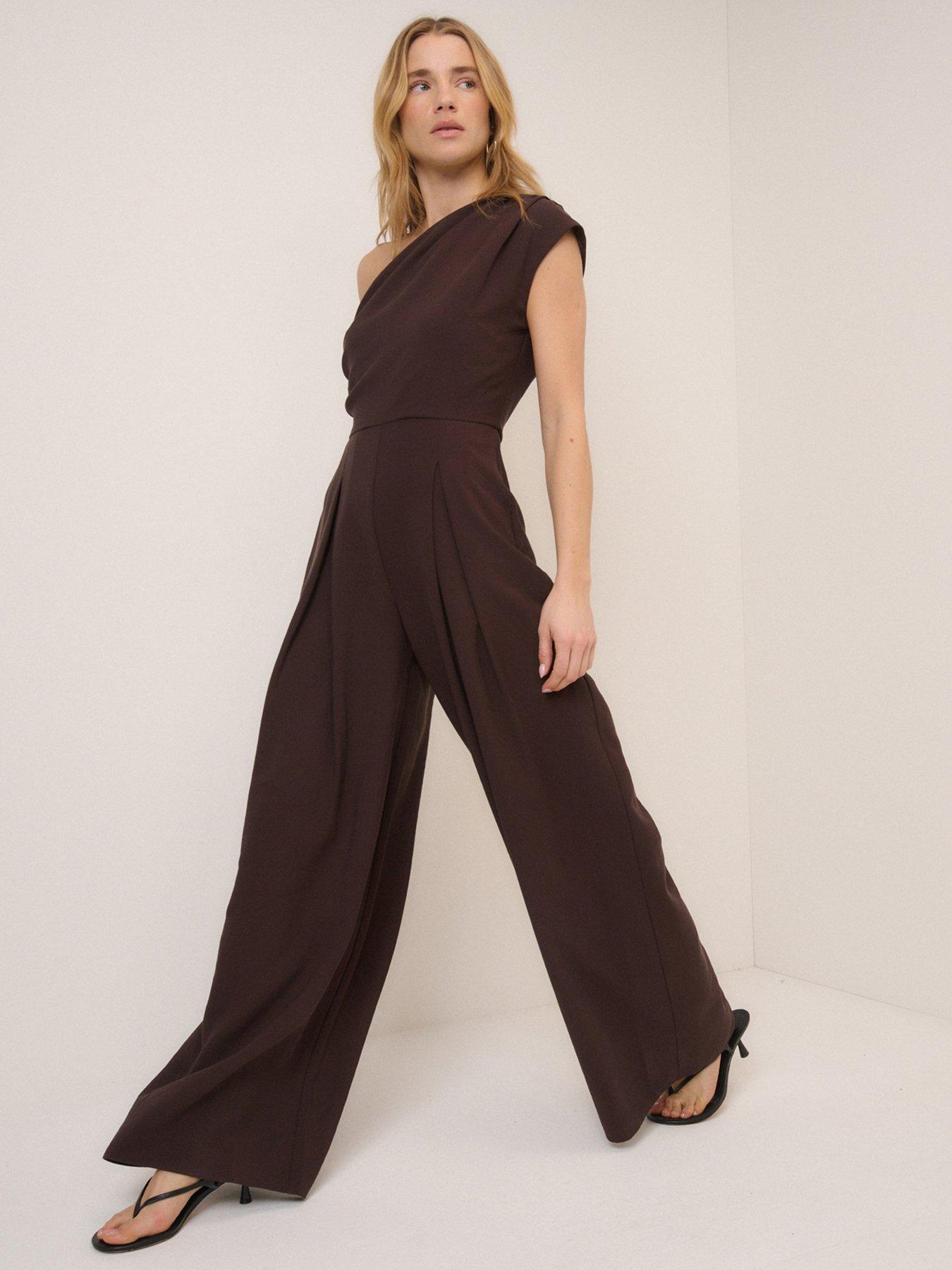 Nobodys Child Sanaria One Shoulder Jumpsuit - Brown