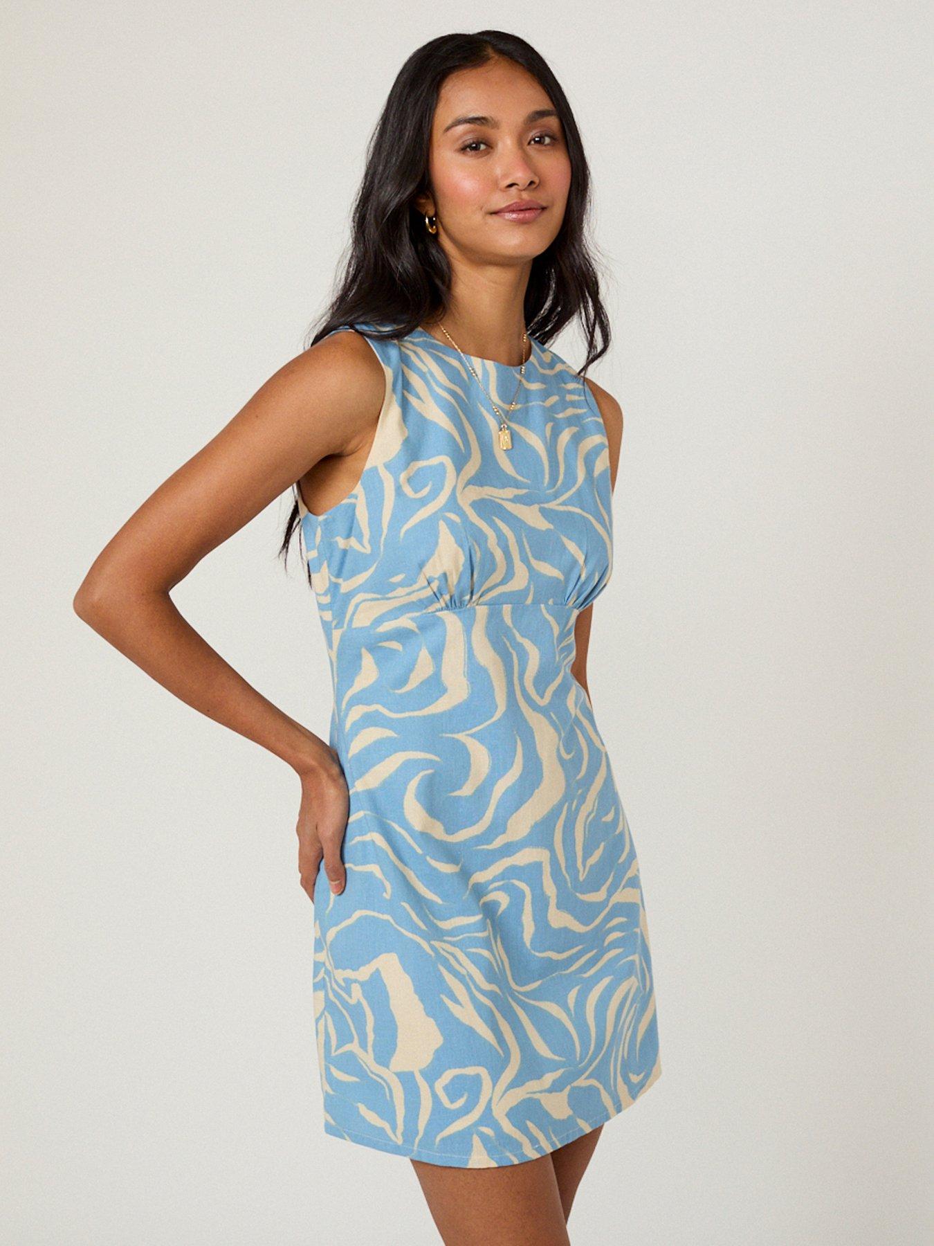  image of nobodys-child-vicky-mini-dress-blue