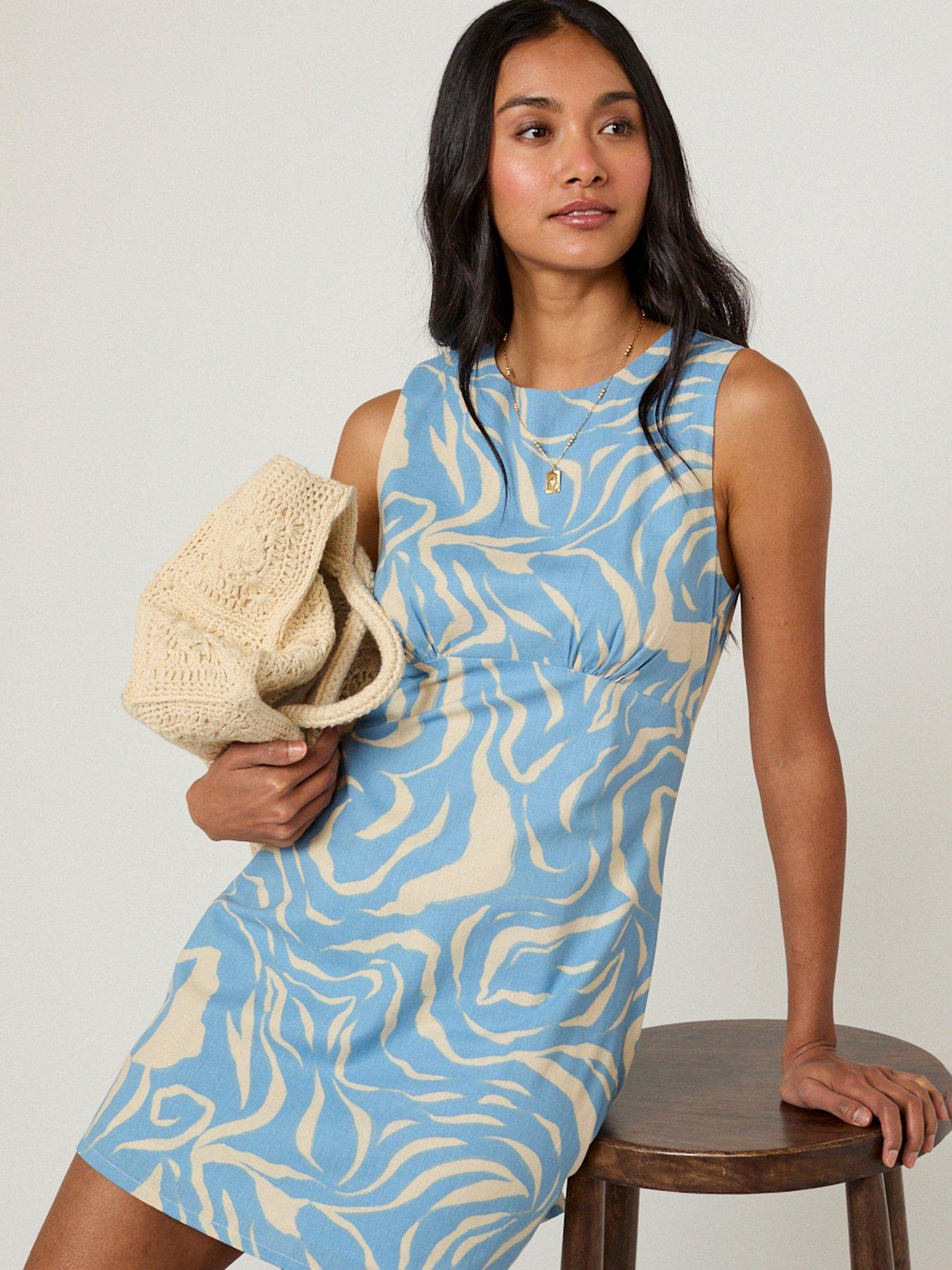  image of nobodys-child-vicky-mini-dress-blue