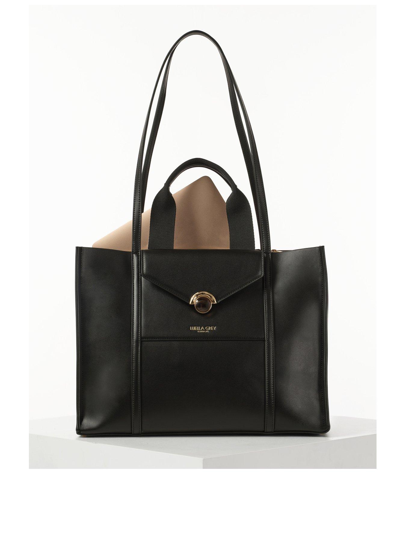 Luella Grey Darcy Large Laptop Tote In Black