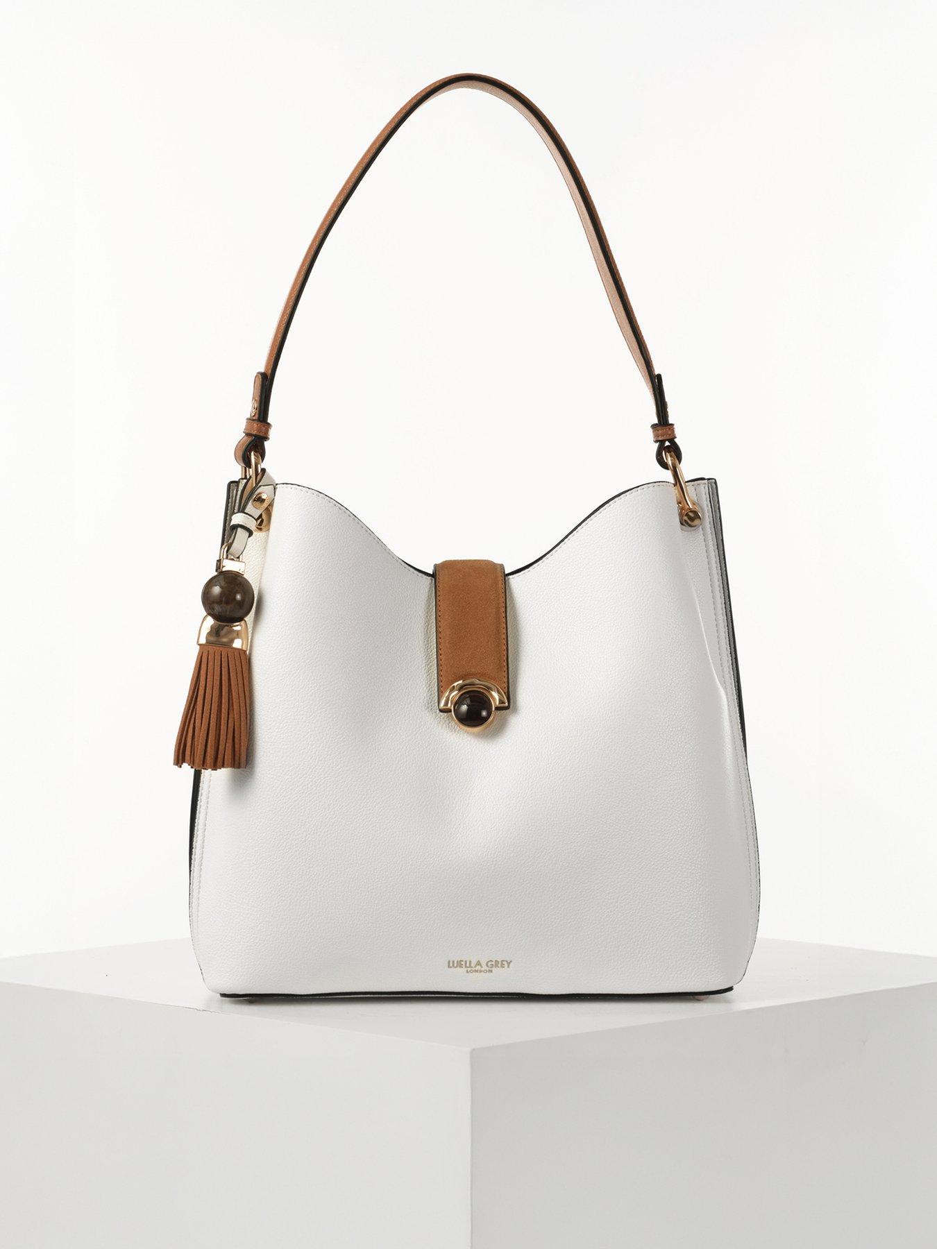 Luella Grey Andrea Large Hobo Tote In White