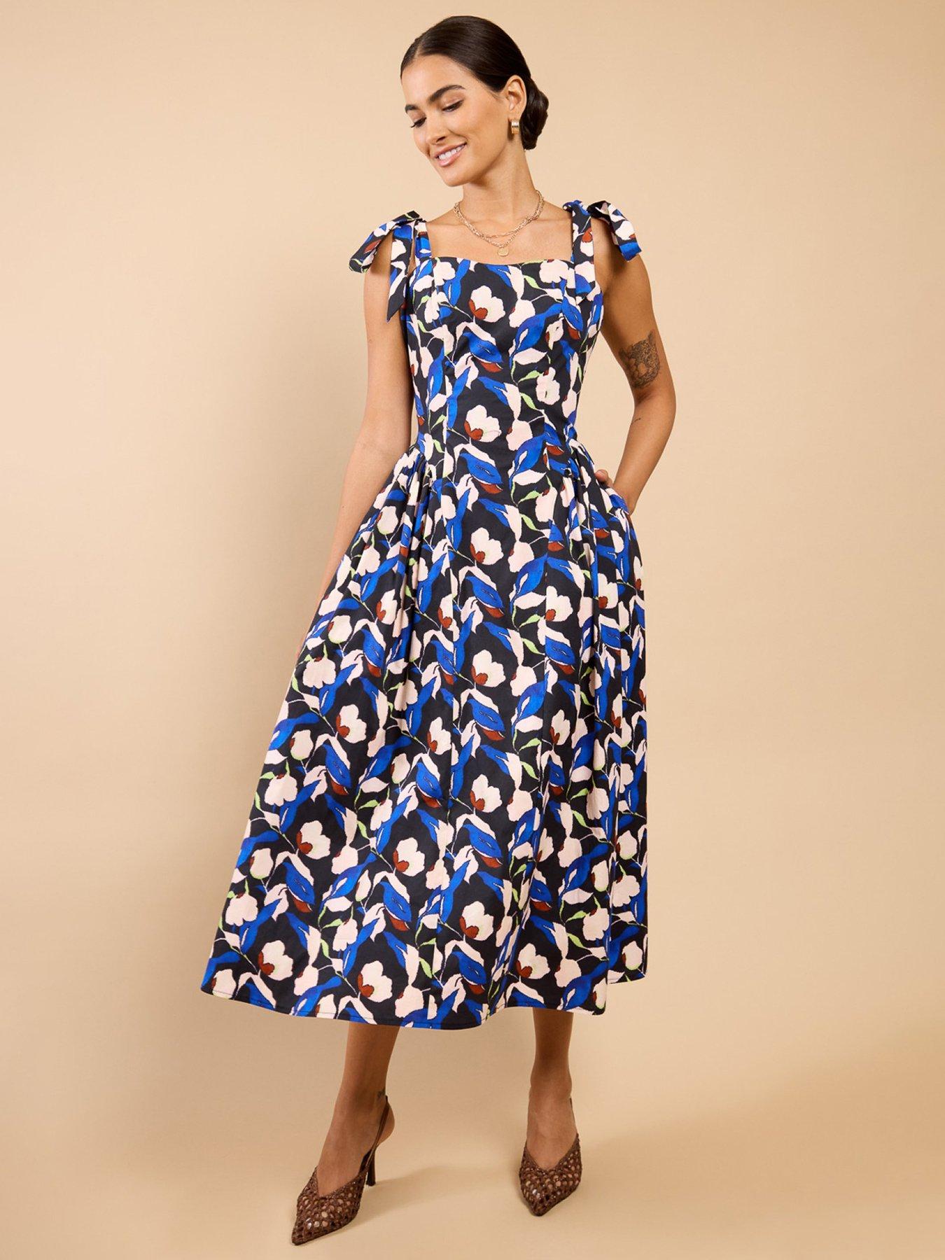 Little Mistress Caprielle Floral Print Tie Strap Midaxi Dress Vicky Pattison Edit