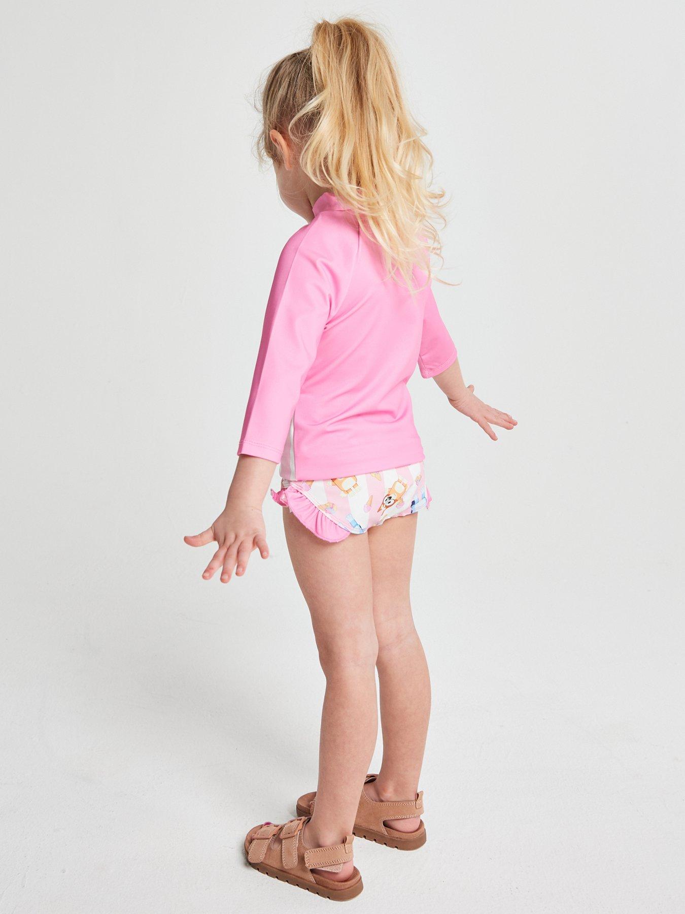 Image 2 of 6 of Brand Threads Girls Bluey Swim Set