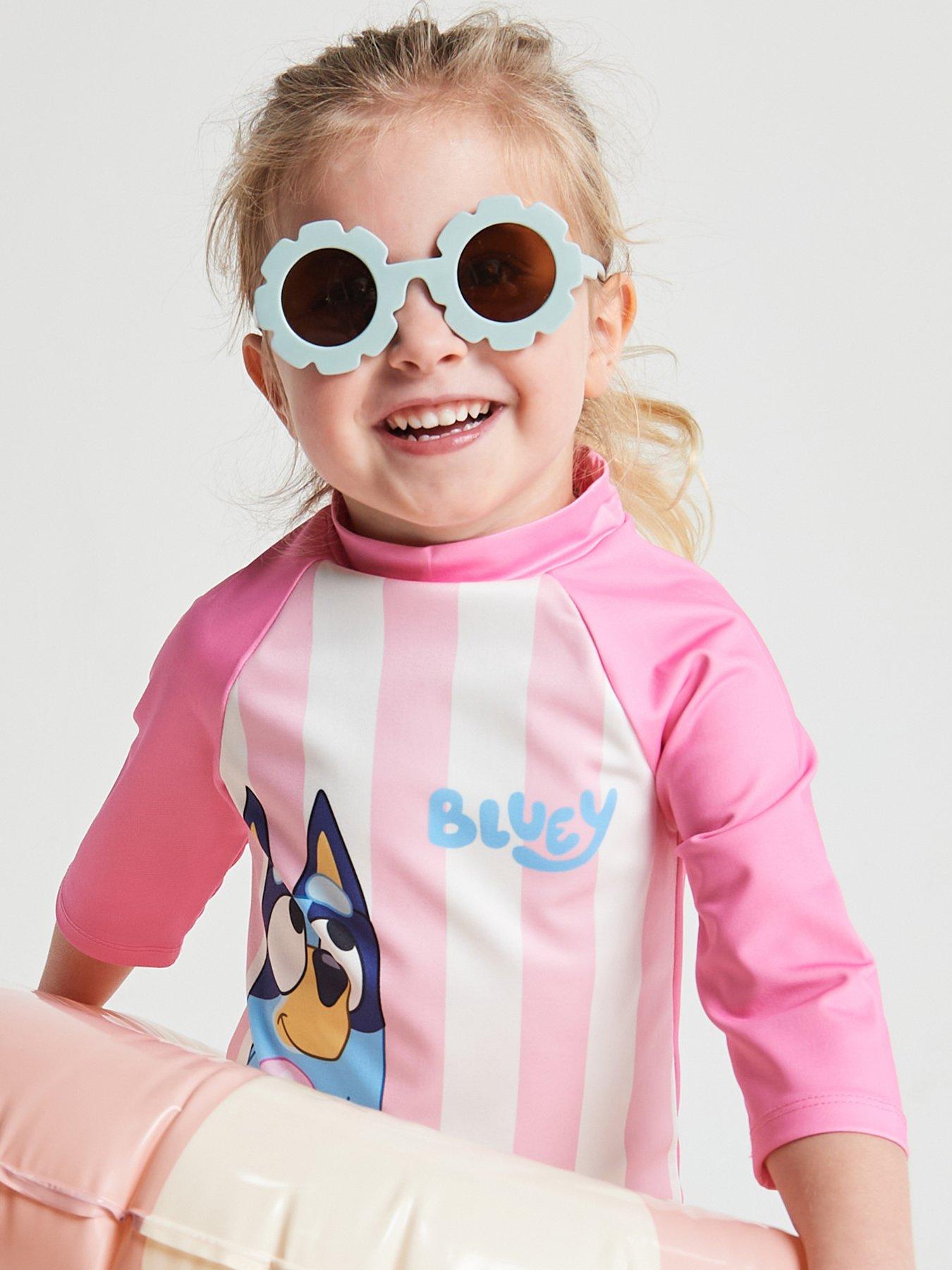 Image 4 of 6 of Brand Threads Girls Bluey Swim Set