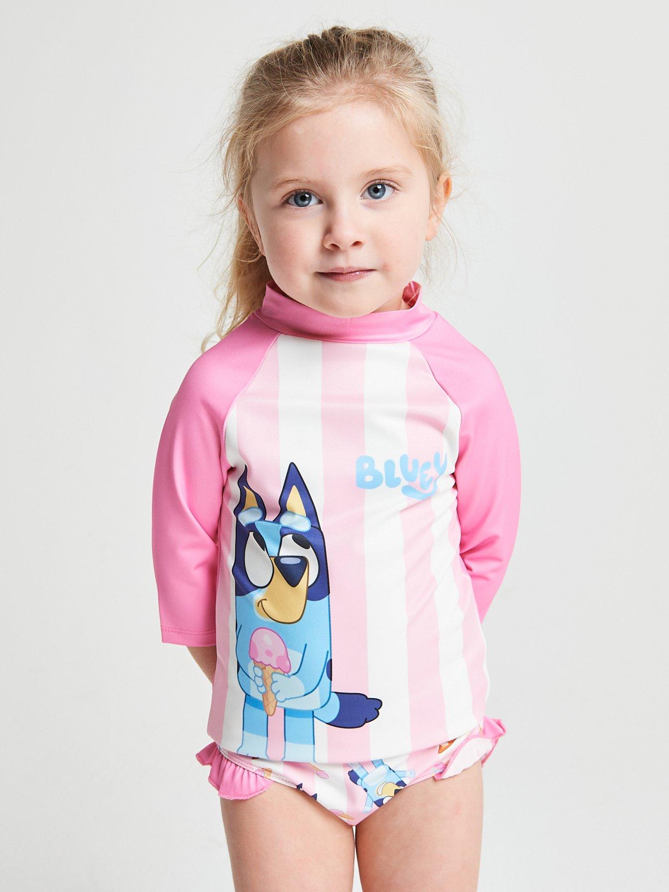 Image 5 of 6 of Brand Threads Girls Bluey Swim Set