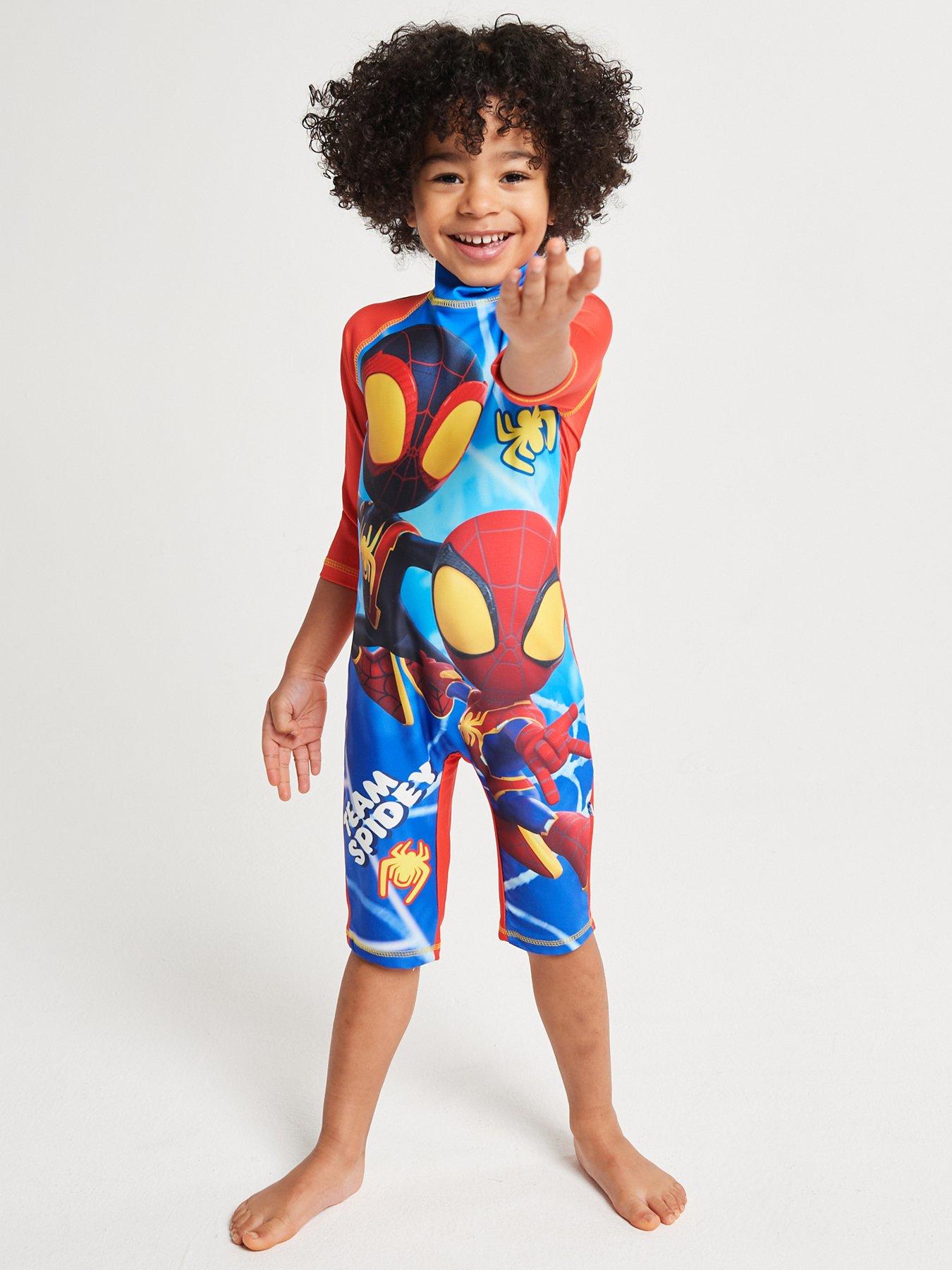 Brand Threads Boys Spidey  &  His Amazing Friends Swim Suit